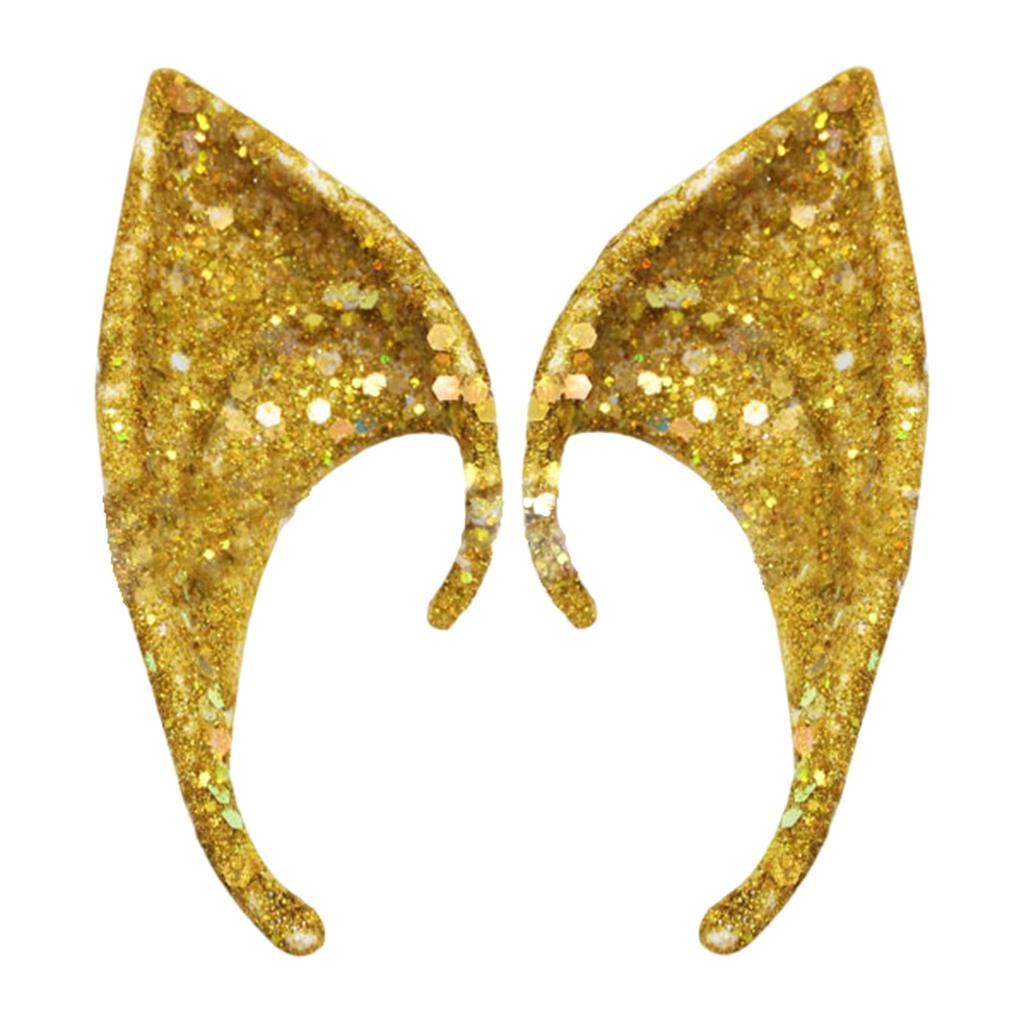 Cosplay Fairy Elf Ears Pixie Elven Vampire Halloween Props Golden 10cm