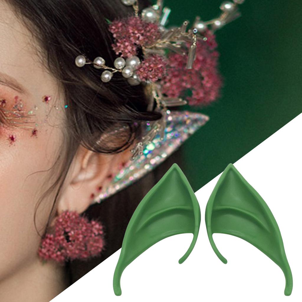 Cosplay Fairy Elf Ears Pixie Elven Vampire Halloween Props Green 10cm