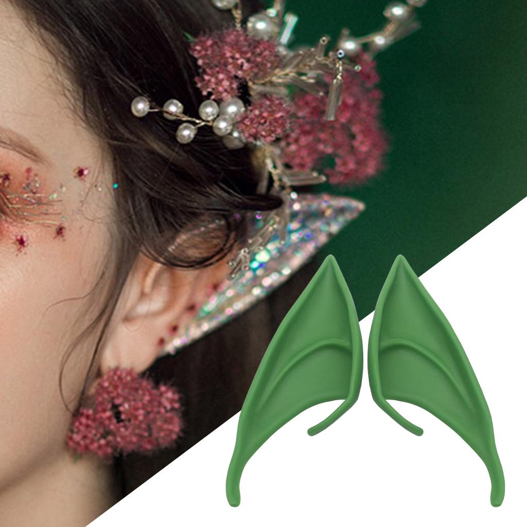 Cosplay Fairy Elf Ears Pixie Elven Vampire Halloween Props Green 12cm