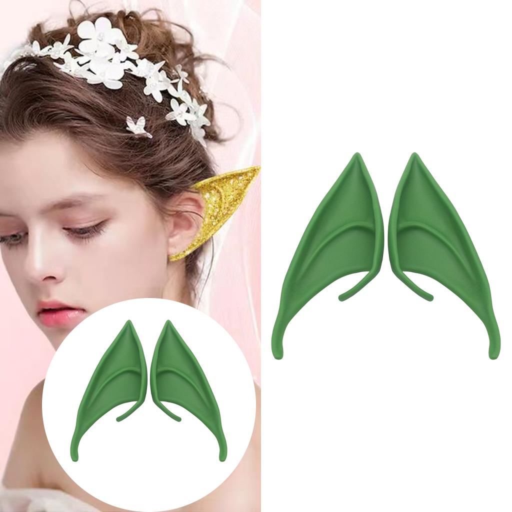 Cosplay Fairy Elf Ears Pixie Elven Vampire Halloween Props Green 12cm