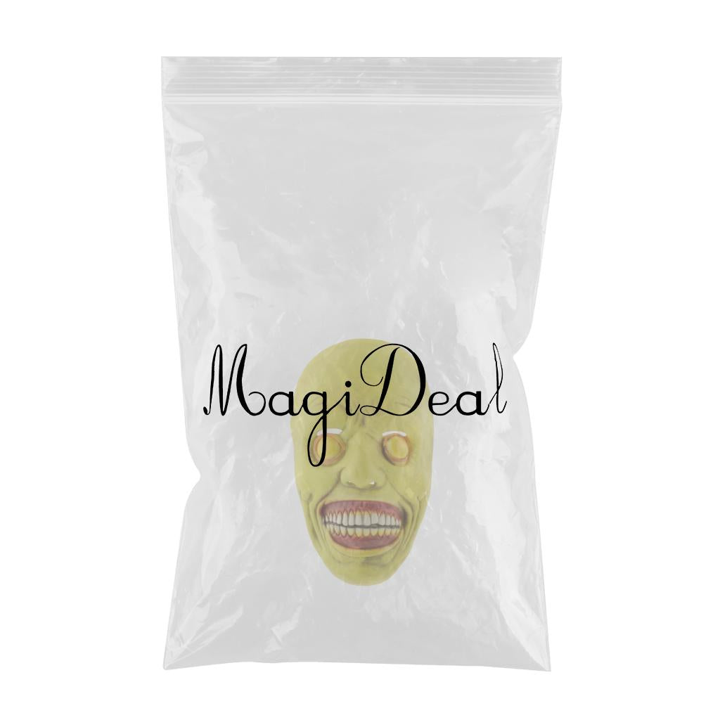 Halloween Horror Mask Latex Smiling Horror Fancy Dress Cosplay Props Green