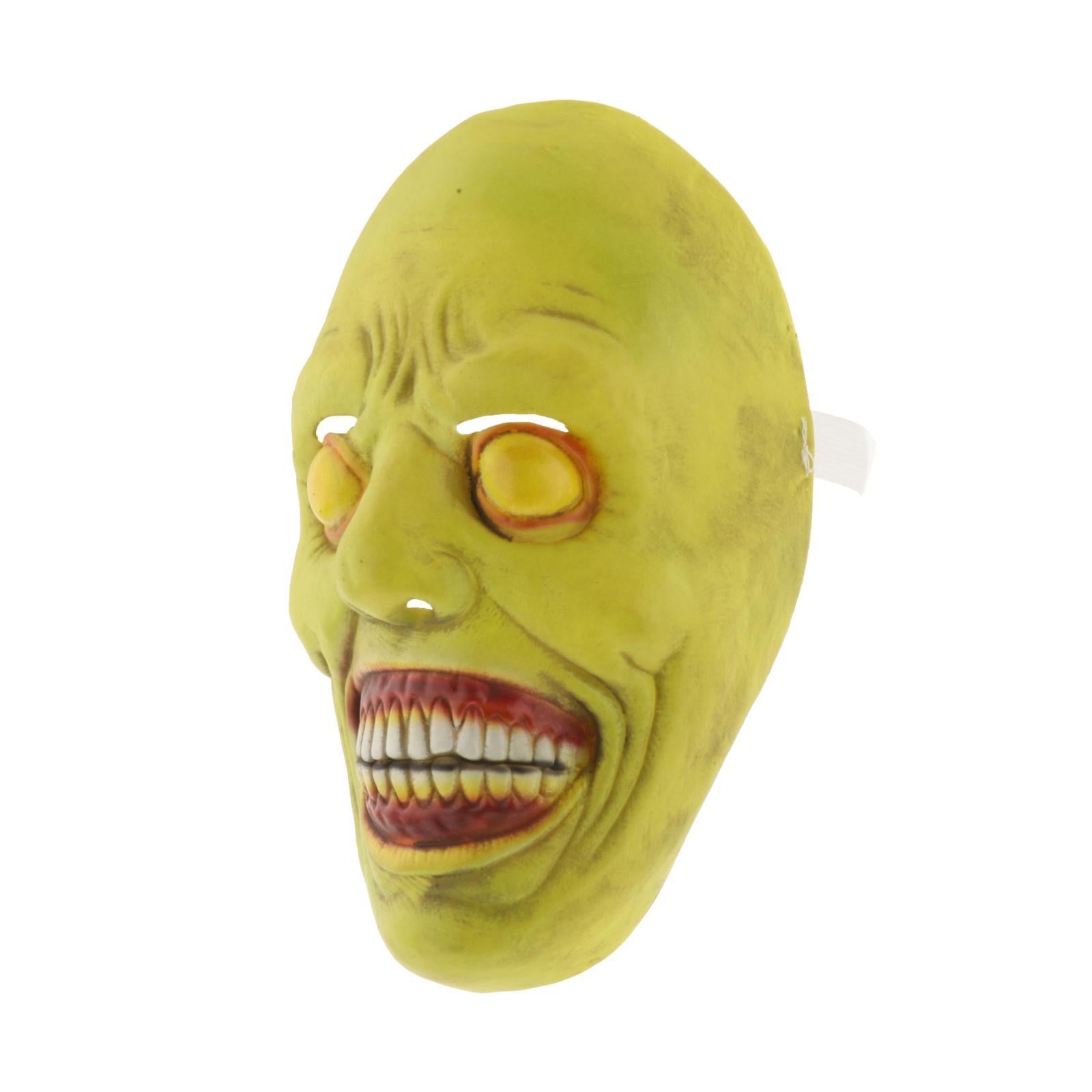 Halloween Horror Mask Latex Smiling Horror Fancy Dress Cosplay Props Green