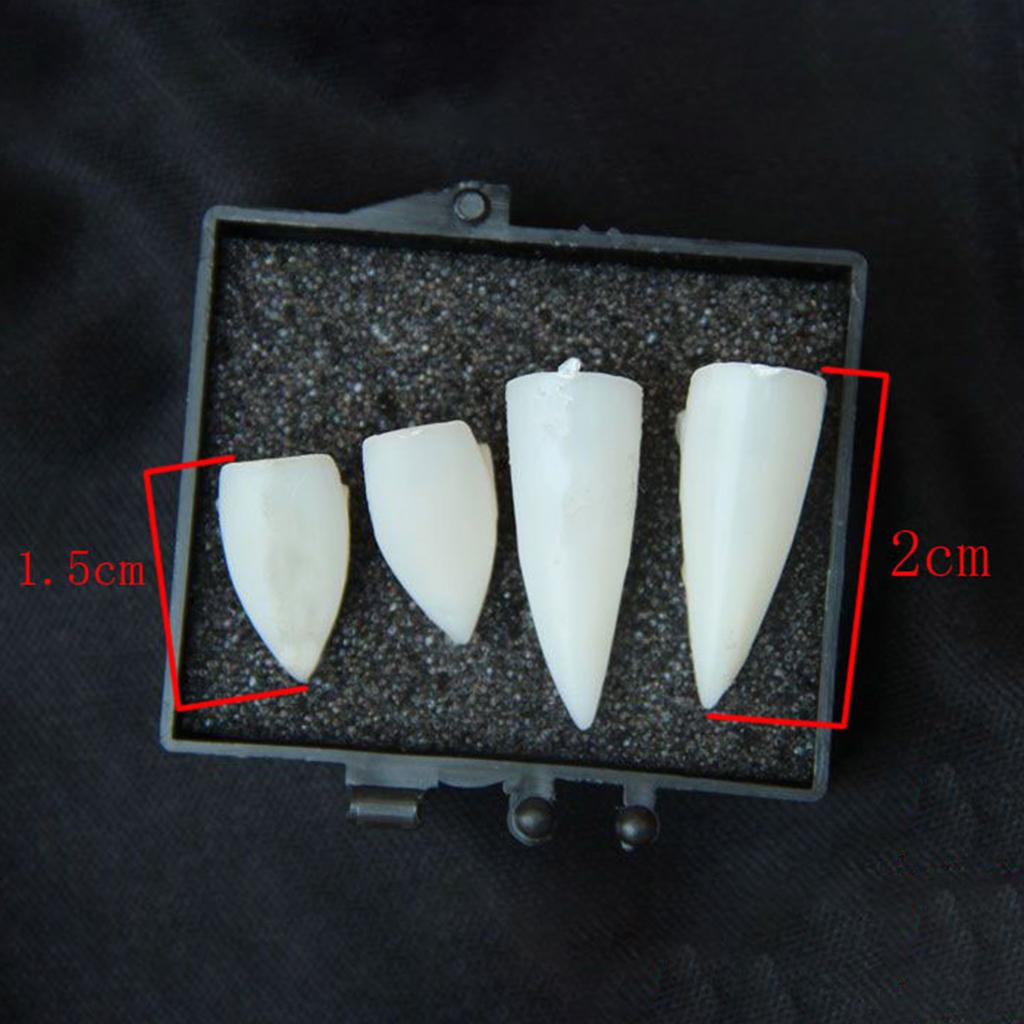4Pack Vampire Fangs Adults Halloween Horror Fake Teeth Scary False Tooth