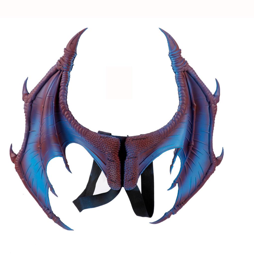 Children's Kids Dragon Costume Tail Mask Set Role Play Party Props Purple
