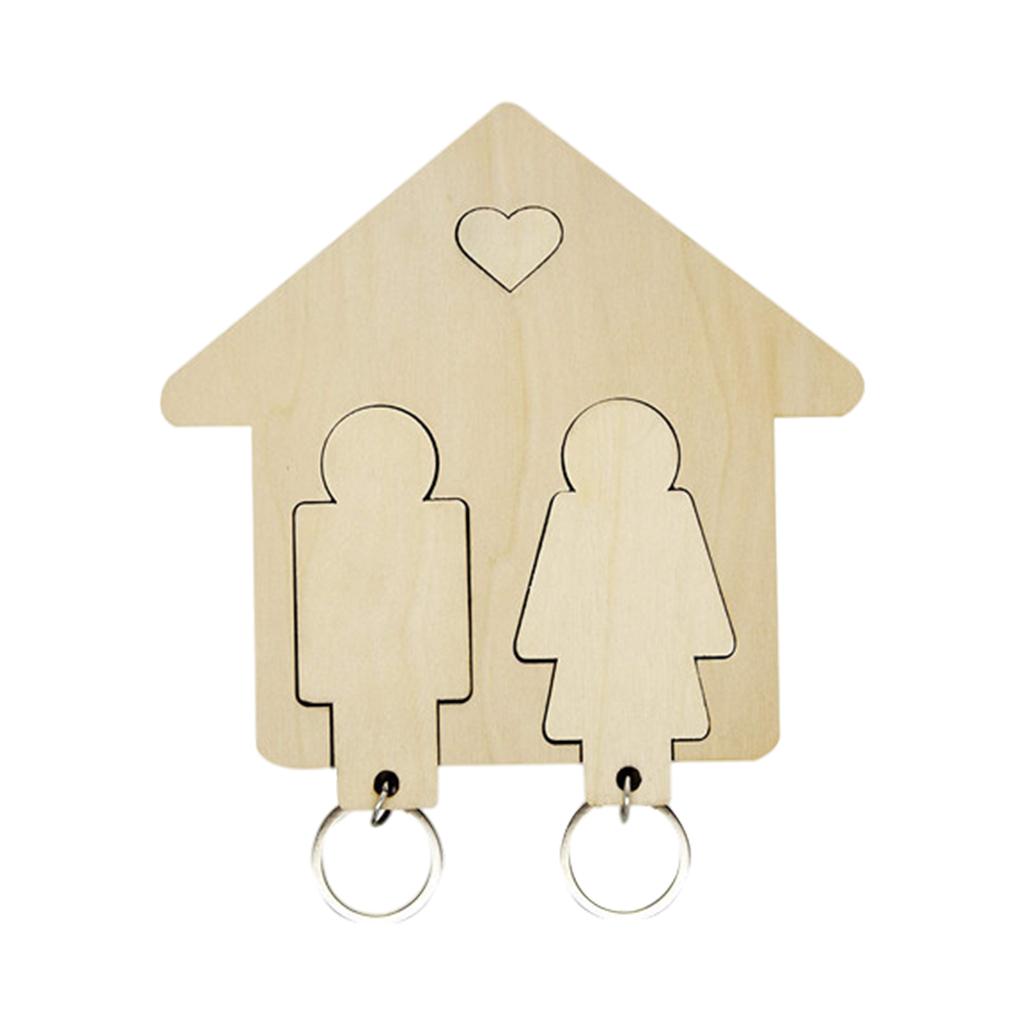 Couple Keyring Holder Wall Lovers Pendant Stand DIY Party Birthday Gift S