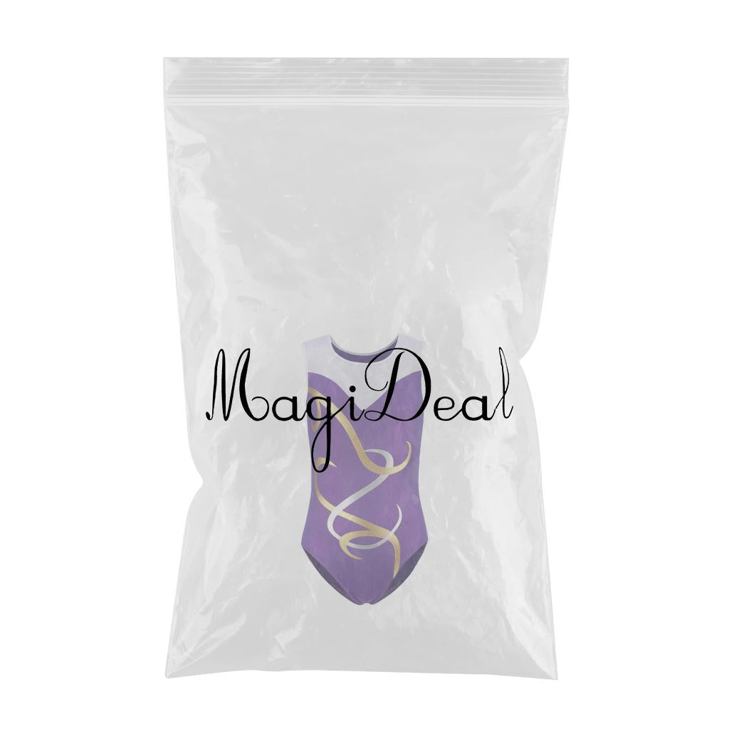 Girls Gymnastic Leotard Athletic Rompers for Dance Purple 10 (9-10Y)