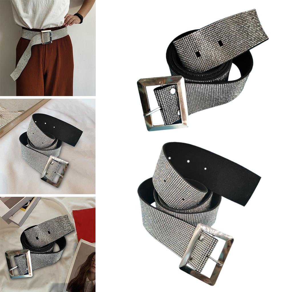 Rhinestone Beading Waist Chain Belt Jewelry Waistband Wedding Dress Gray