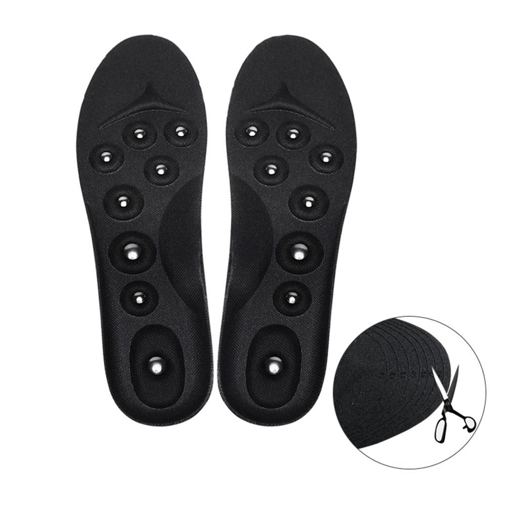 1Pair Acupressure Magnetic Insoles Foot Massager Shoe Pad 25.5CM 35 41 Size
