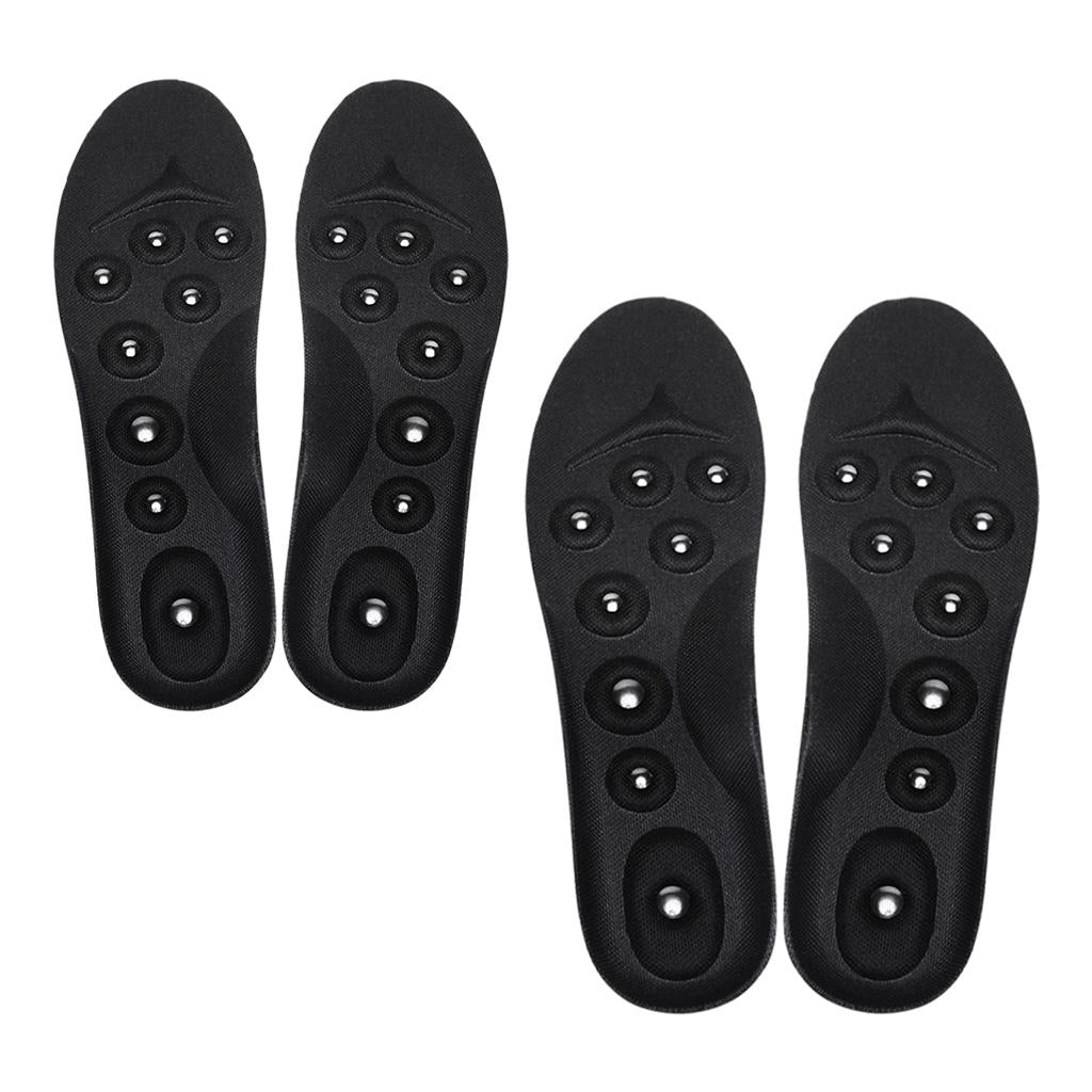 1Pair Acupressure Magnetic Insoles Foot Massager Shoe Pad 25.5CM 35 41 Size