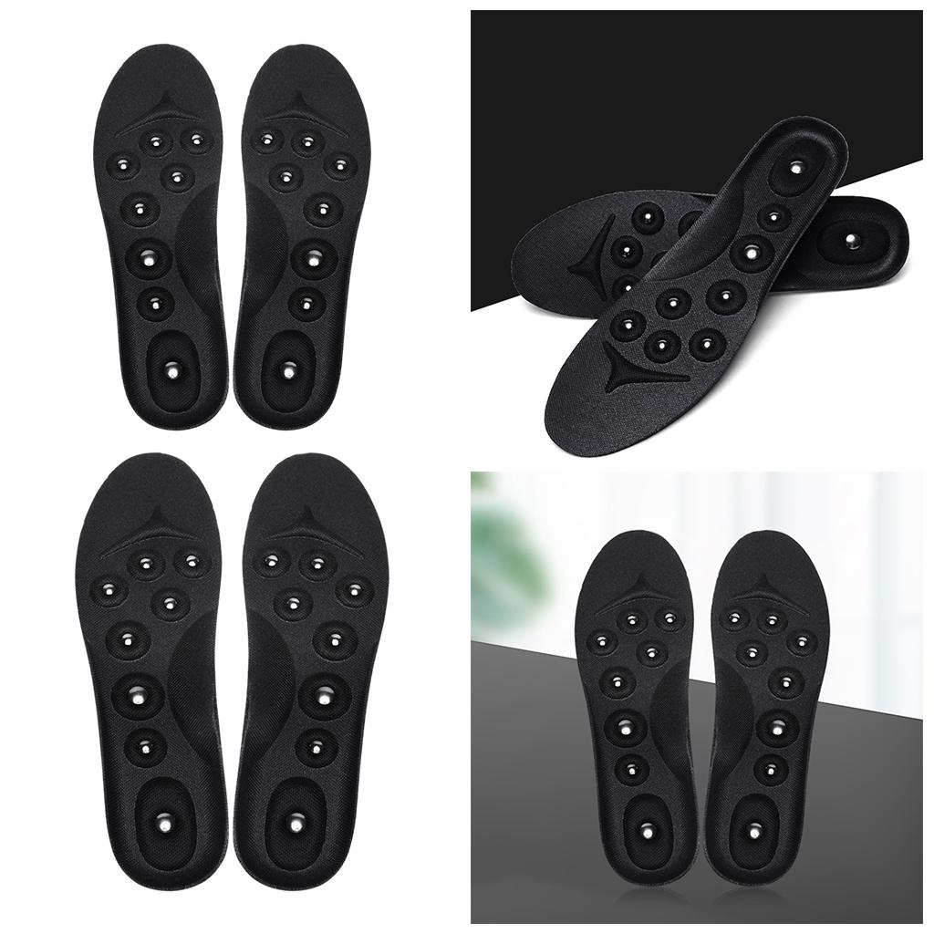 1Pair Acupressure Magnetic Insoles Foot Massager Shoe Pad 25.5CM 35 41 Size