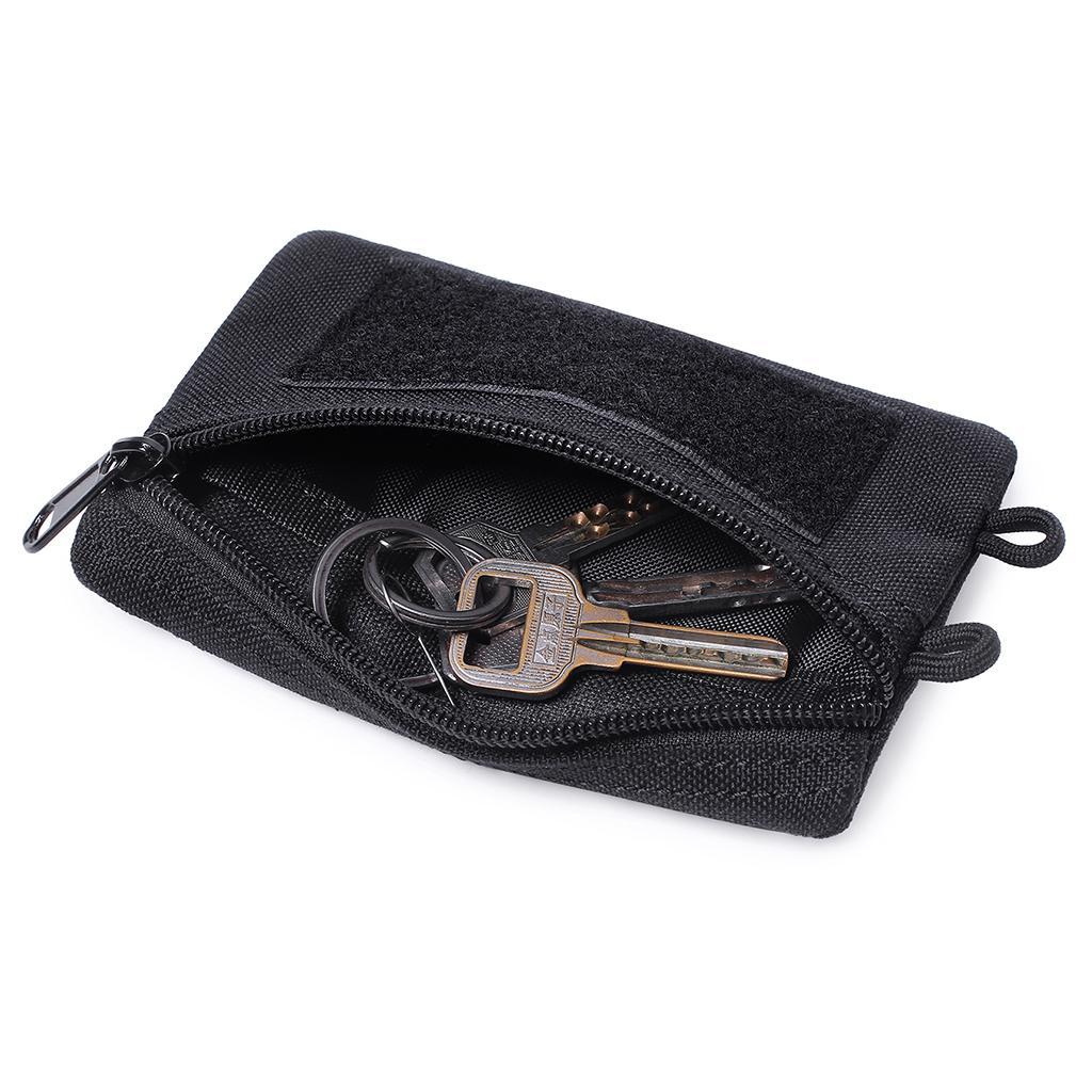 Outdoor Molle Pouch Wallet Waterproof Portable Travel Zipper Waist Bag Black