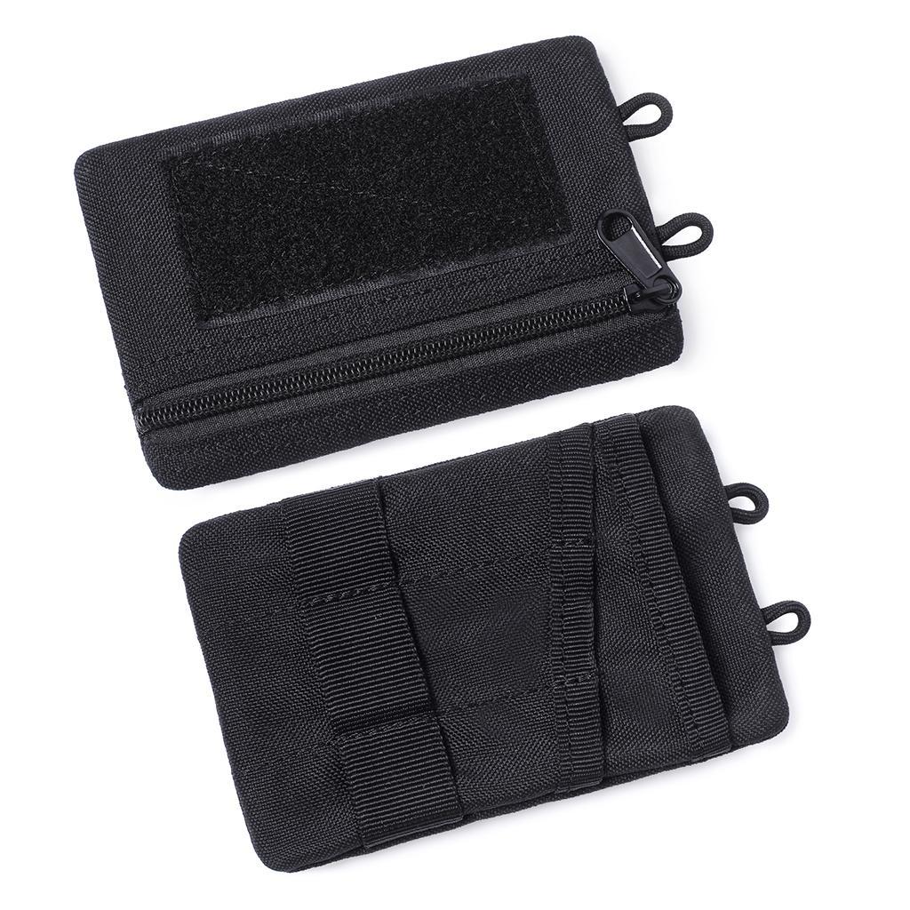 Outdoor Molle Pouch Wallet Waterproof Portable Travel Zipper Waist Bag Black