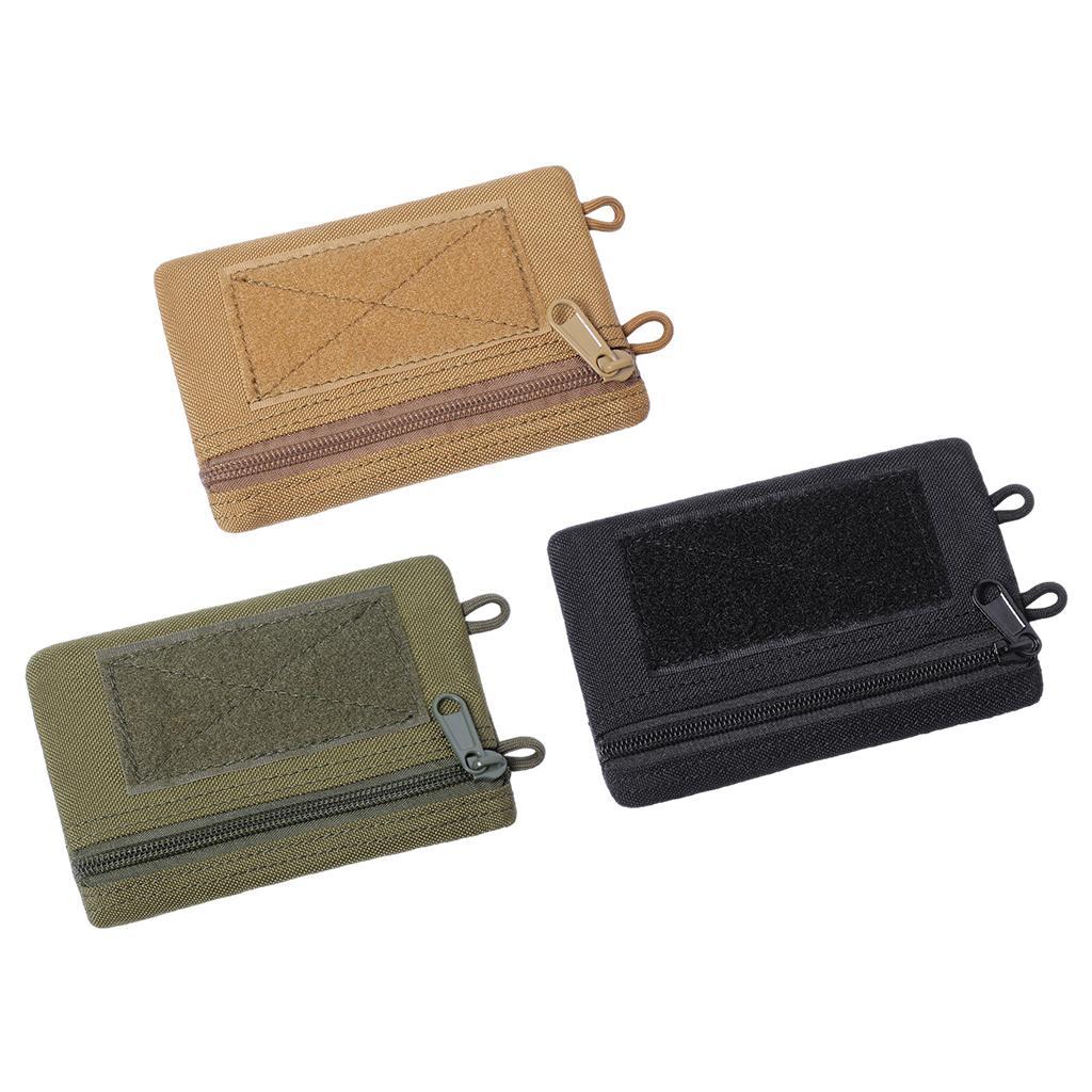 Outdoor Molle Pouch Wallet Waterproof Portable Travel Zipper Waist Bag Black