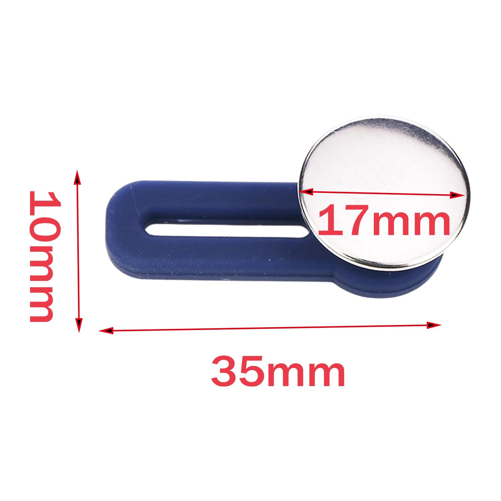 5 Pieces Detachable Buckles Adjustable Nail-free Buttons Silver Color Glaze