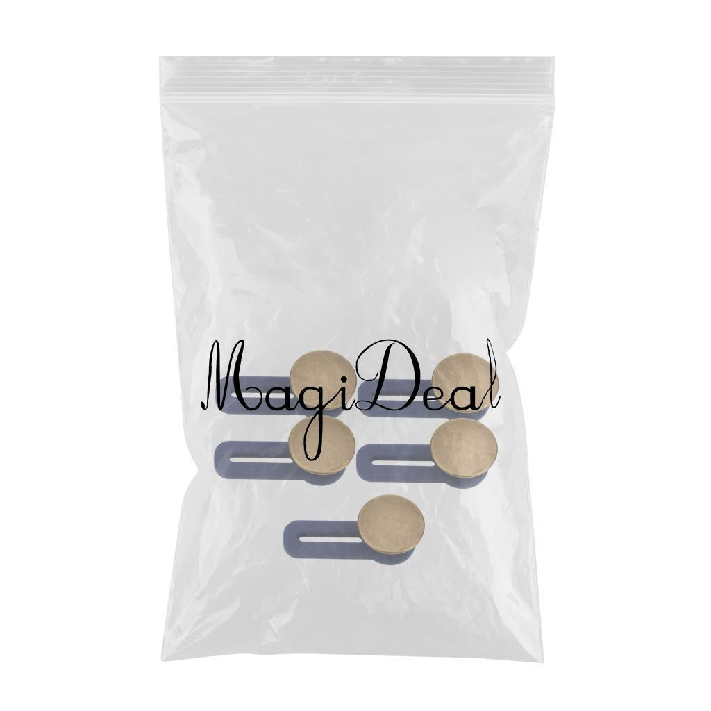 5 Pieces Detachable Buckles Adjustable Nail-free Buttons Copper Glaze