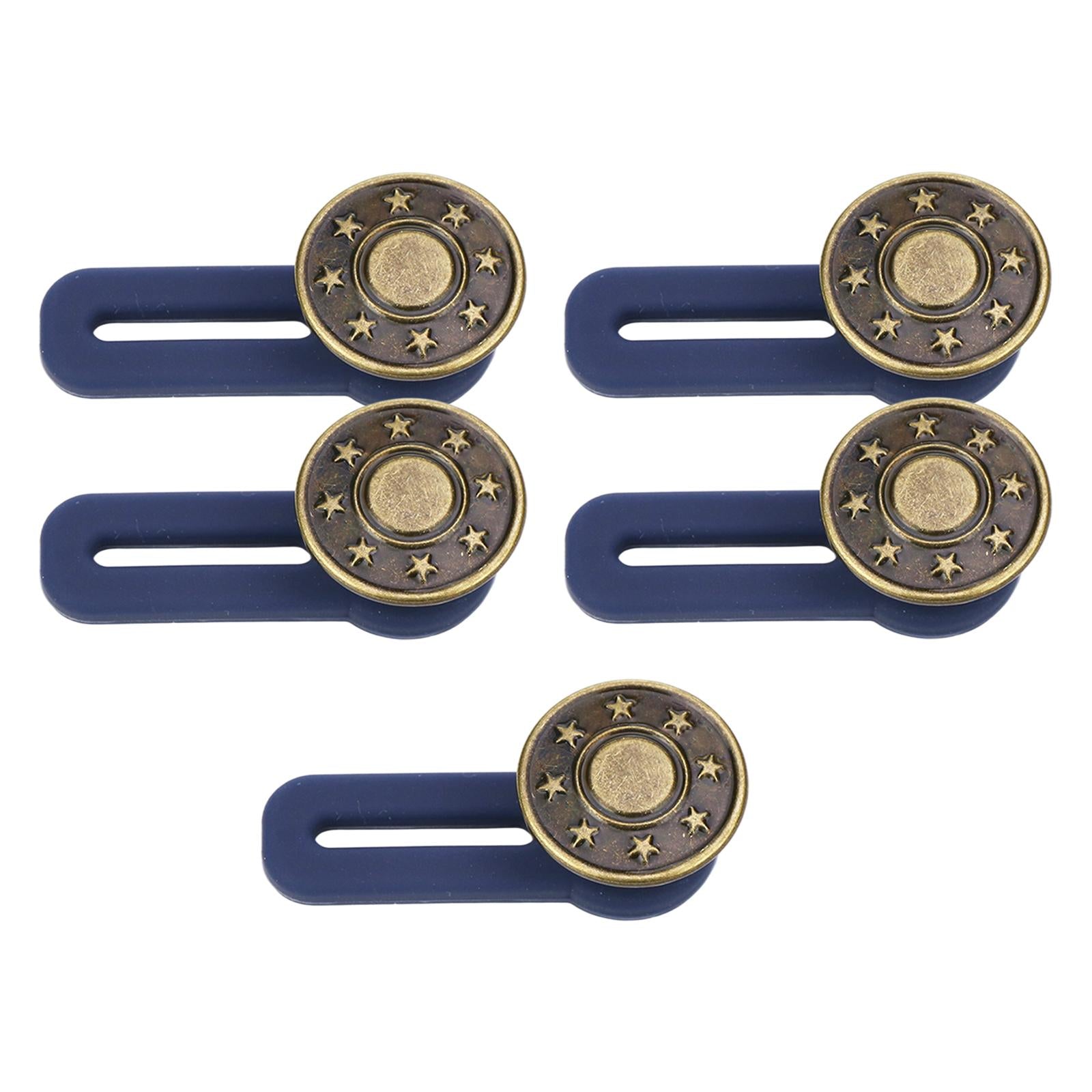 5 Pieces Detachable Buckles Adjustable Nail-free Buttons Copper Small Stars
