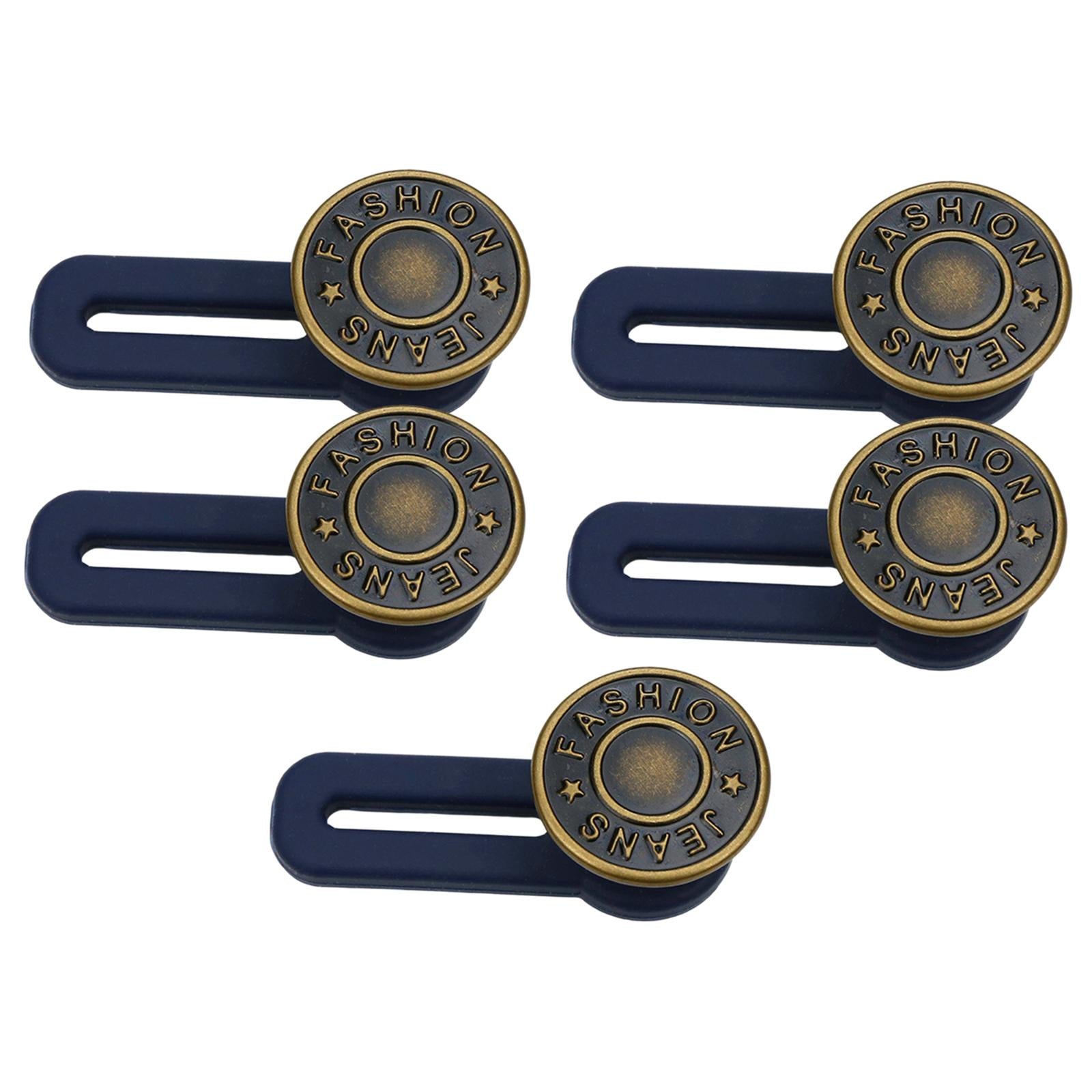 5 Pieces Detachable Buckles Adjustable Nail-free Buttons Copper Letters