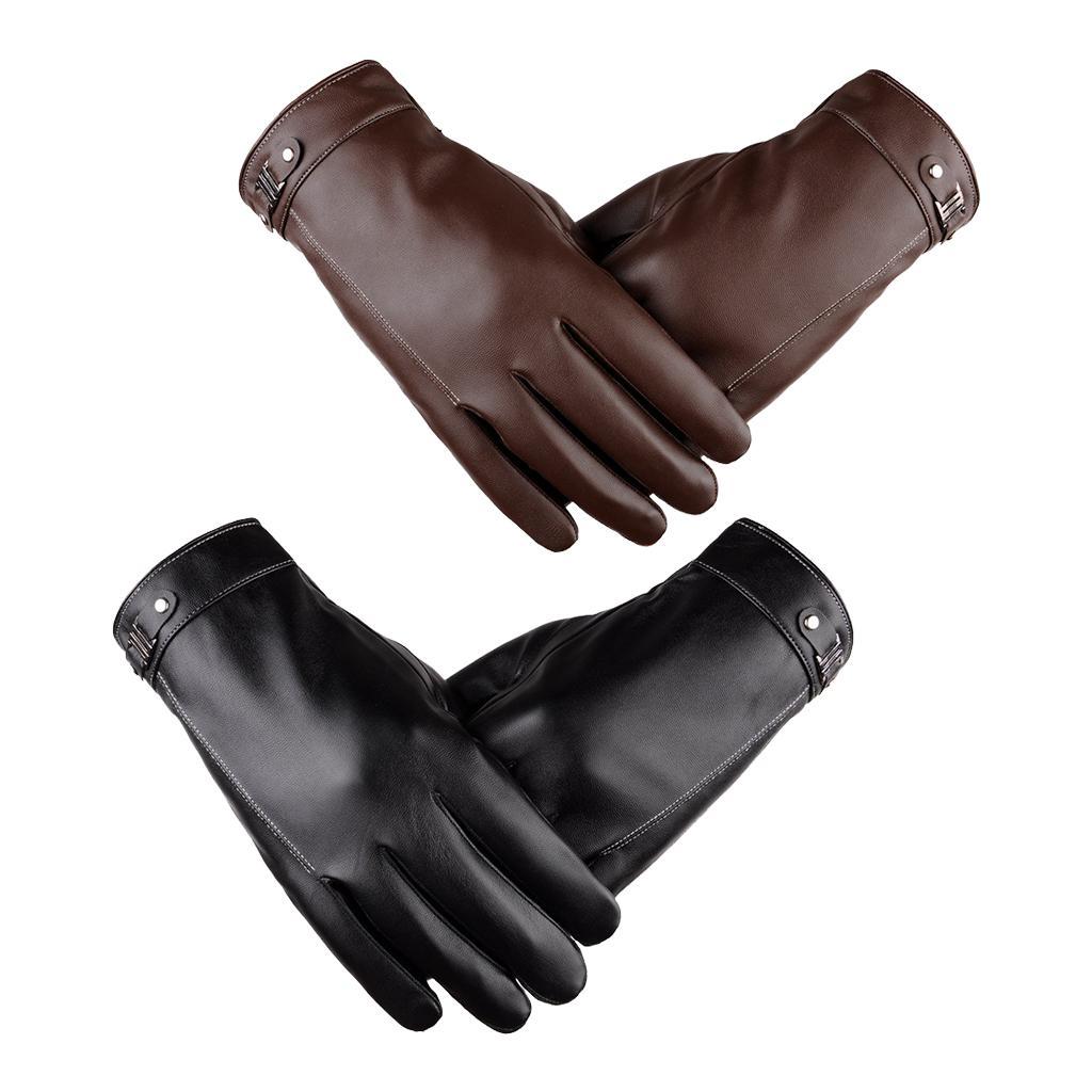 Windproof Waterproof Winter Driving Gloves Touch Screen Gloves for Men Black
