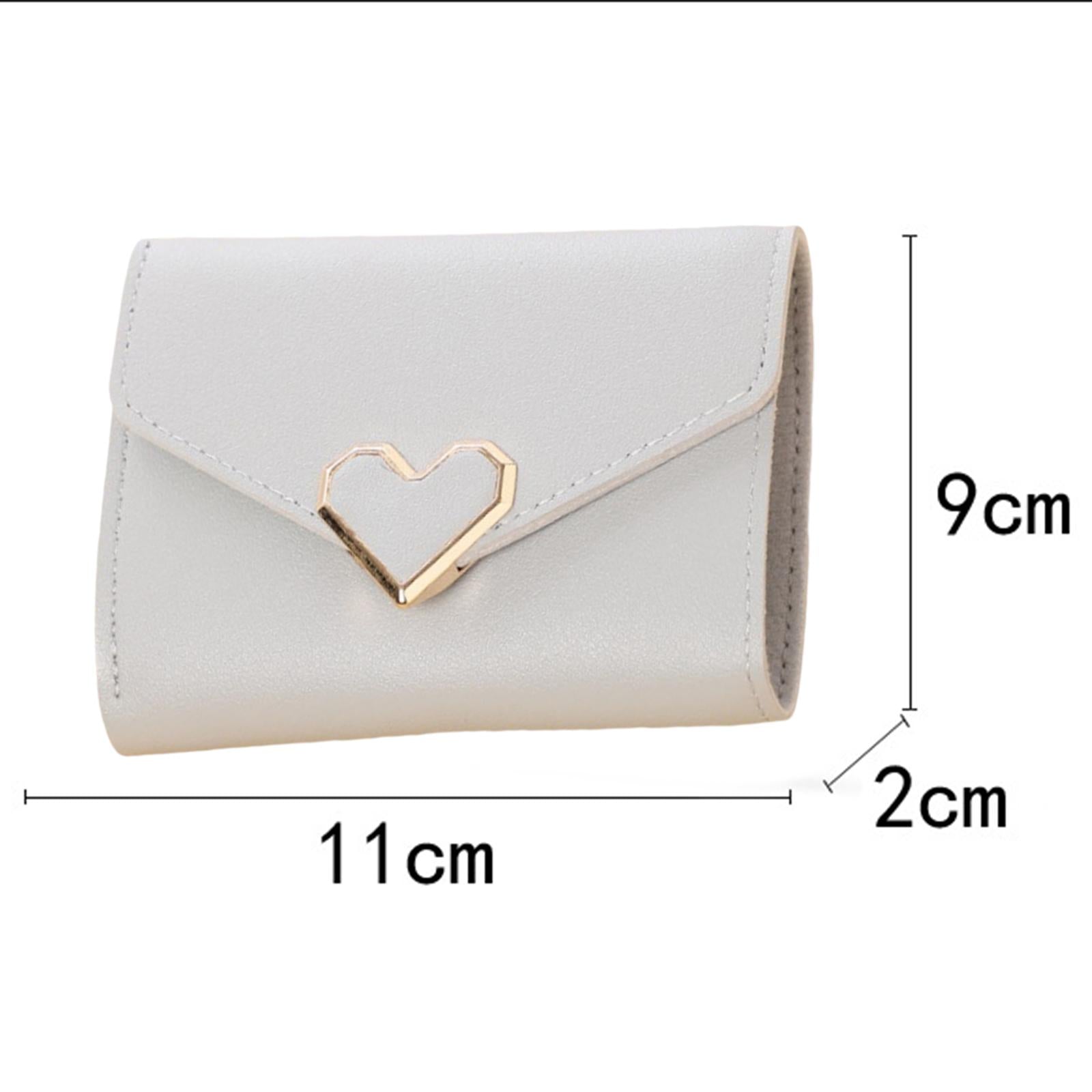 Women Small Wallet Mini Purse Bifold Leather Short Card Holder Handbag Gray