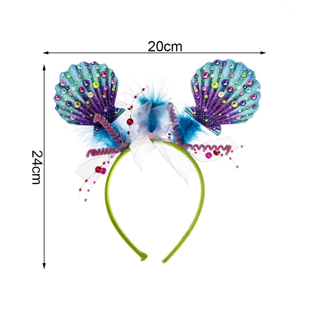 Hairband Hair Grips Seashell Halloween for Women Costume Party Accessory