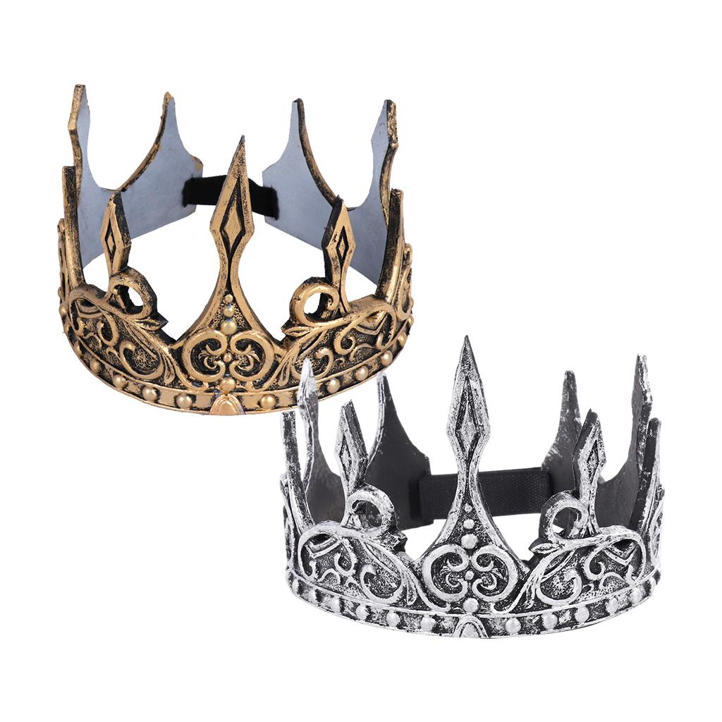 King Crown for Men Birthday for Men Medieval for Prom Party Ancient gold