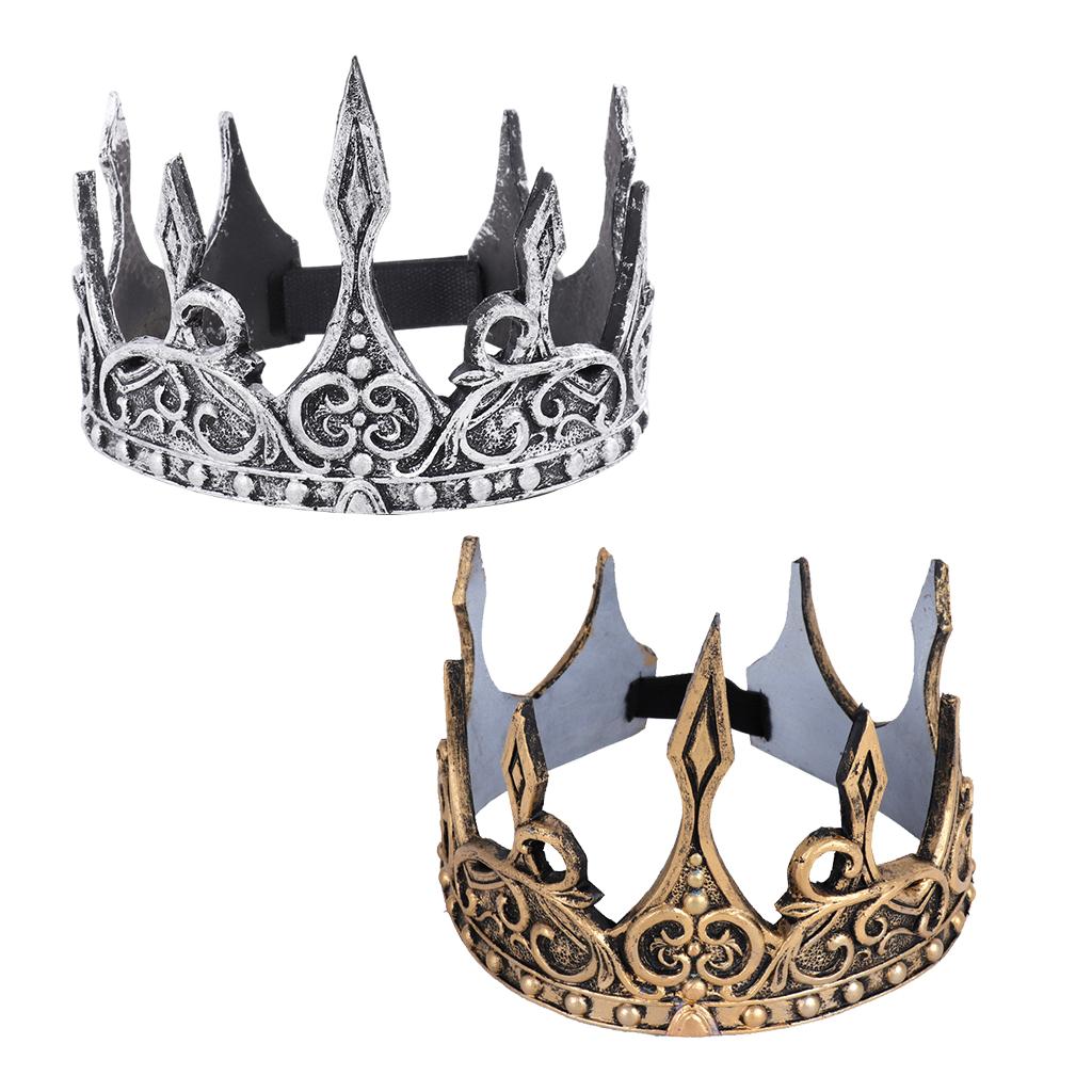 King Crown for Men Birthday for Men Medieval for Prom Party Ancient gold