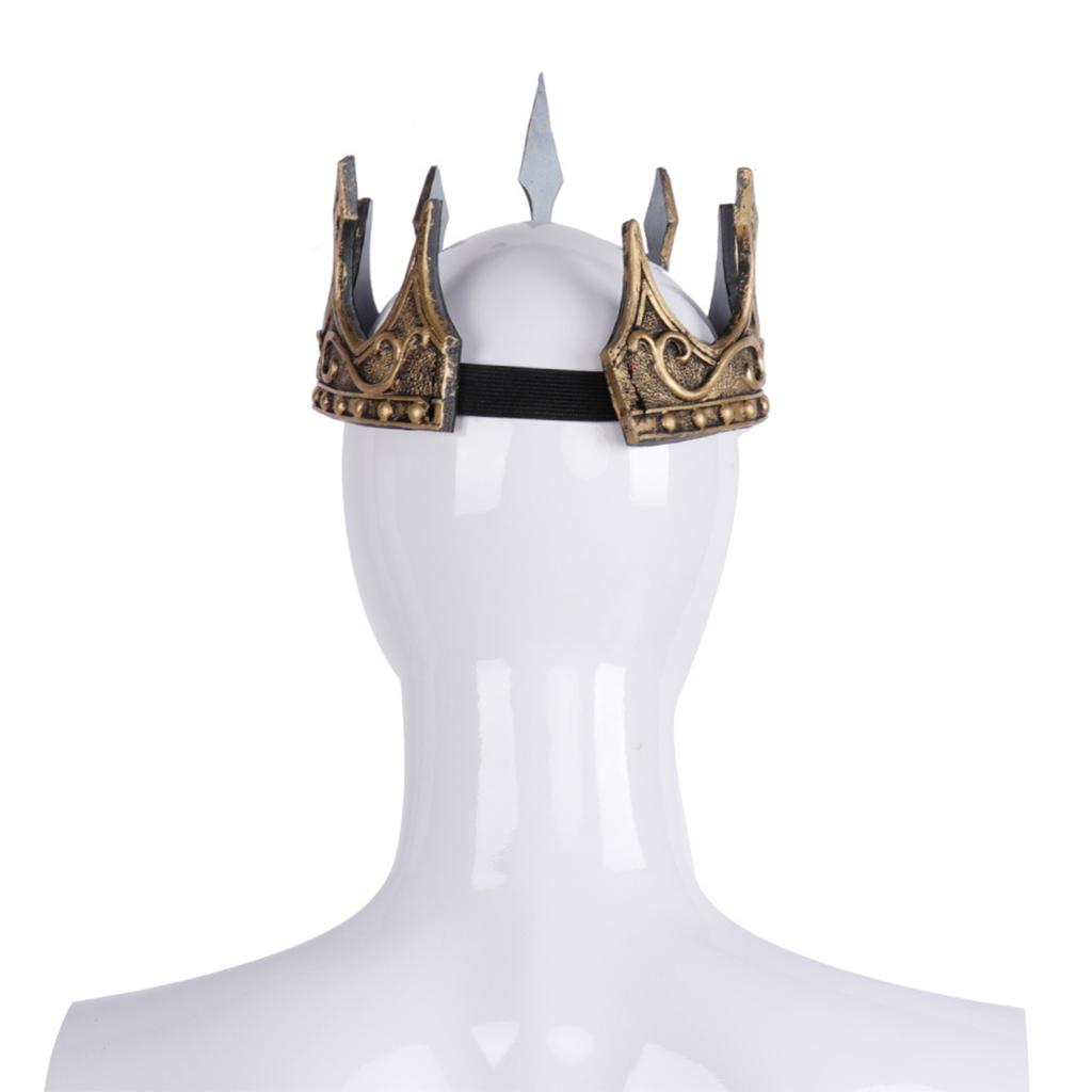 King Crown for Men Birthday for Men Medieval for Prom Party Ancient gold