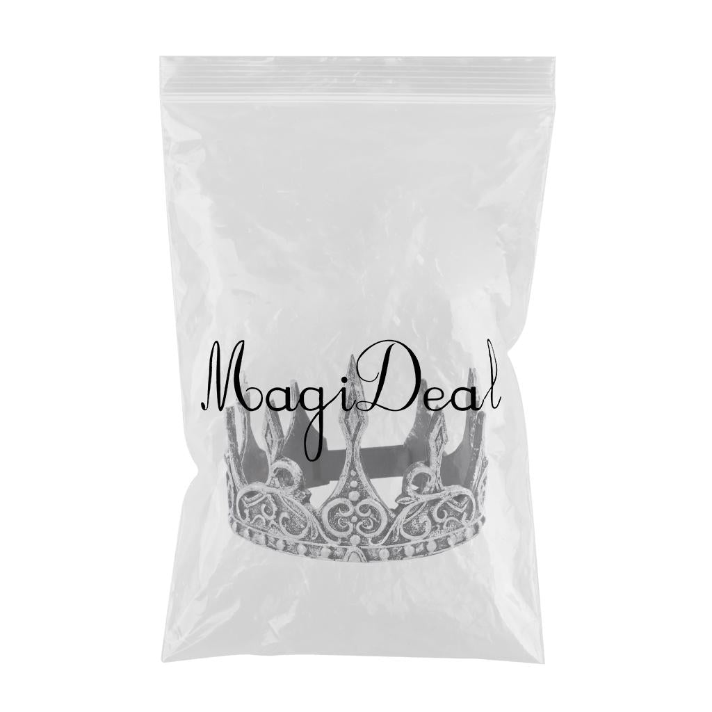 King Crown for Men Birthday for Men Medieval for Prom Party Ancient silver