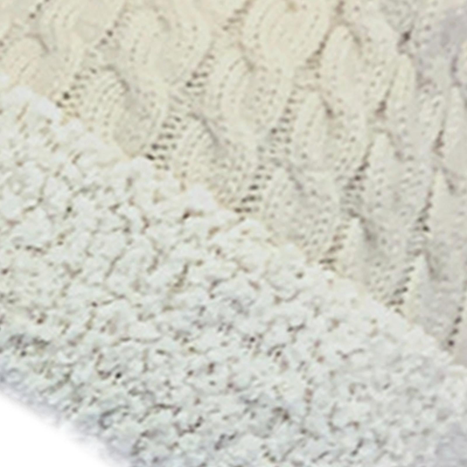 Women Knitted Beanie Winter Fashion Thermal Hats Outdoor Gadget  Beige White