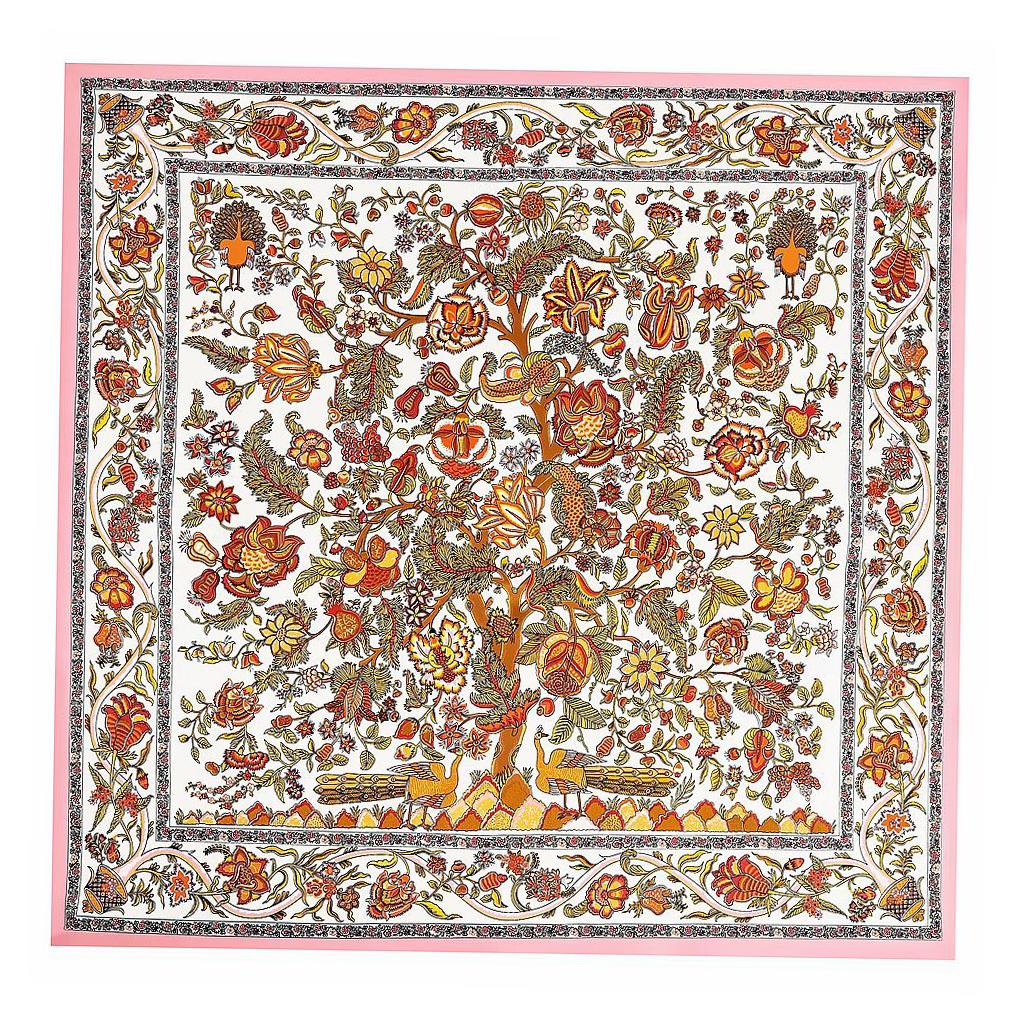 Square Scarf Flower Floral Scarf Bundle for Sleeping Wrap Headdress Pink