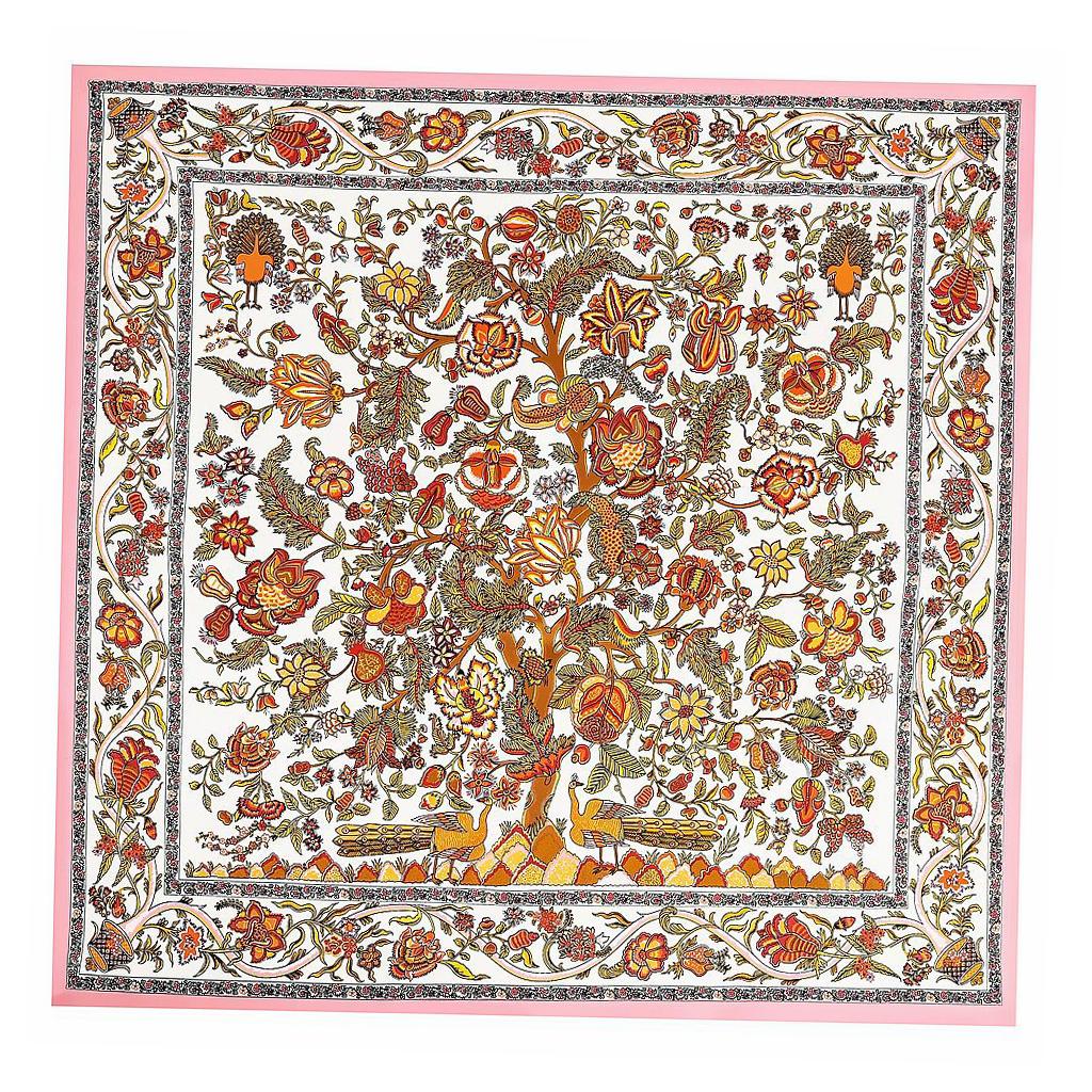 Square Scarf Flower Floral Scarf Bundle for Sleeping Wrap Headdress Pink