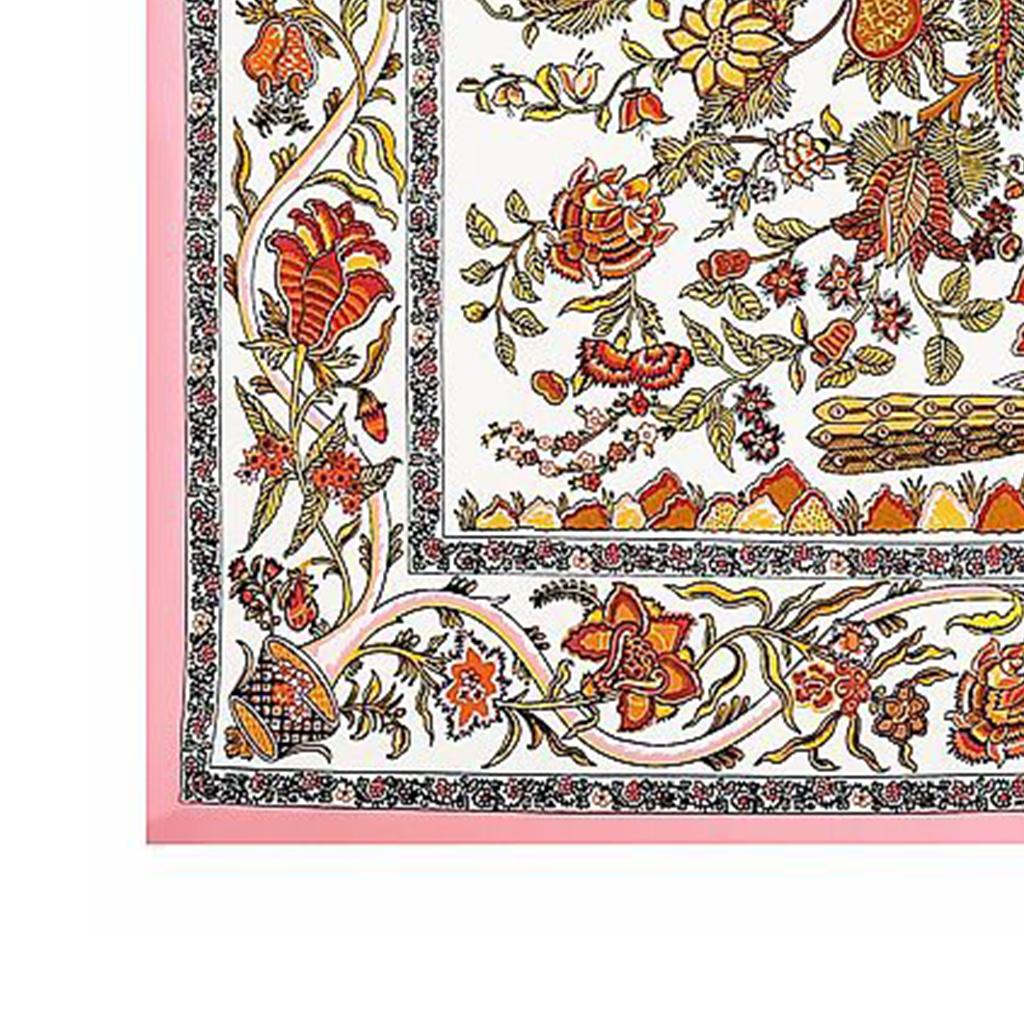 Square Scarf Flower Floral Scarf Bundle for Sleeping Wrap Headdress Pink