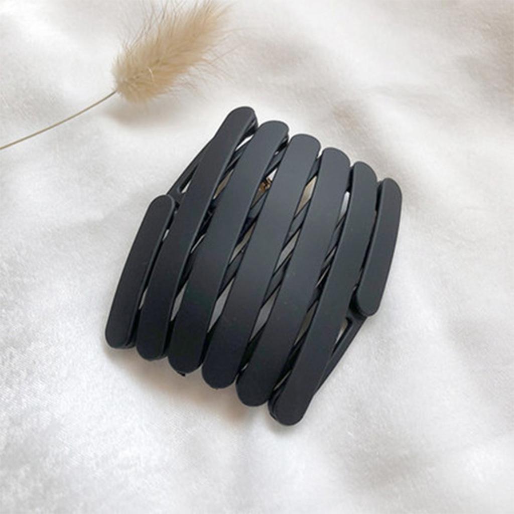 Retractable Hair Band Fashion Folding No Slip Headband for Men Women Black