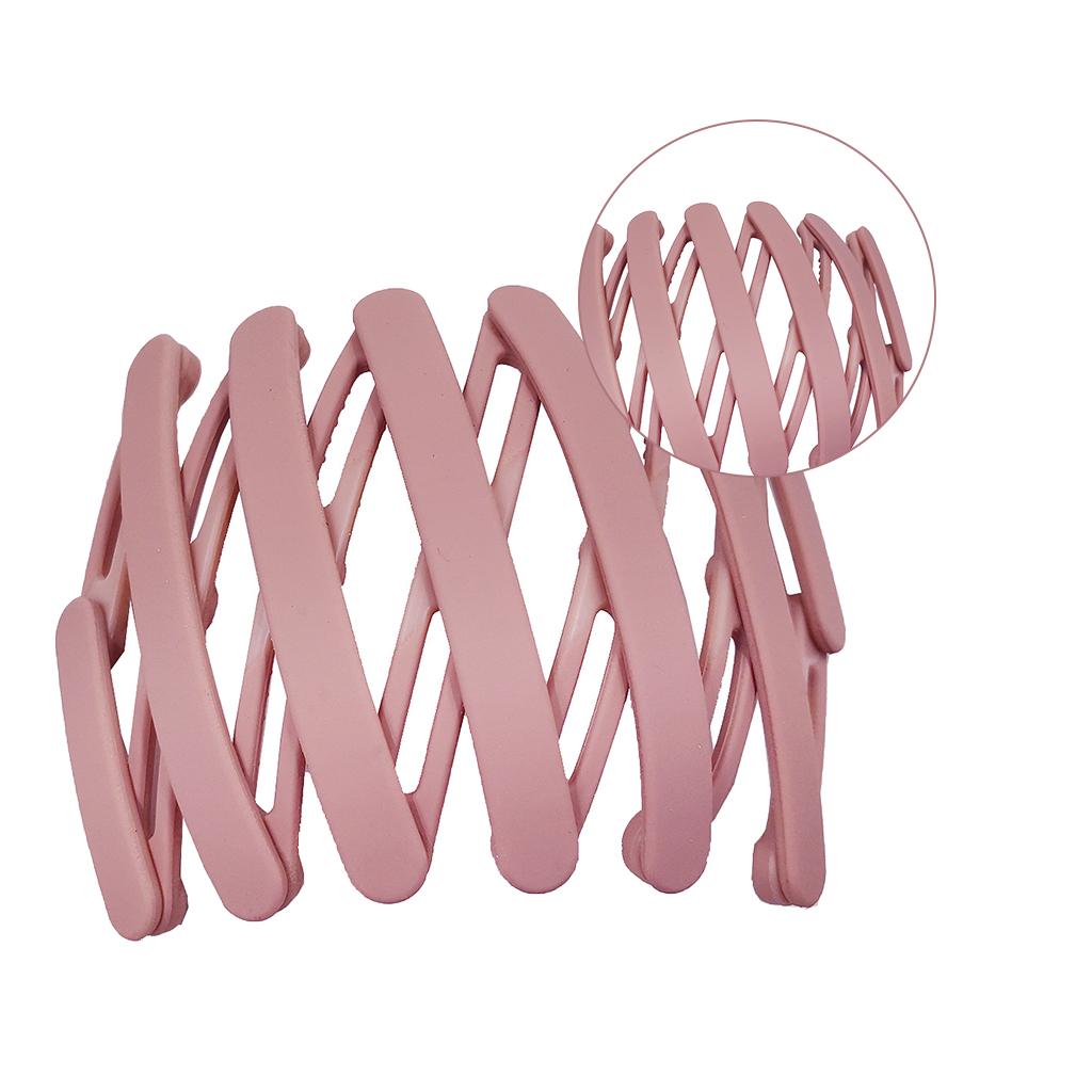Retractable Hair Band Fashion Folding No Slip Headband for Men Women Pink