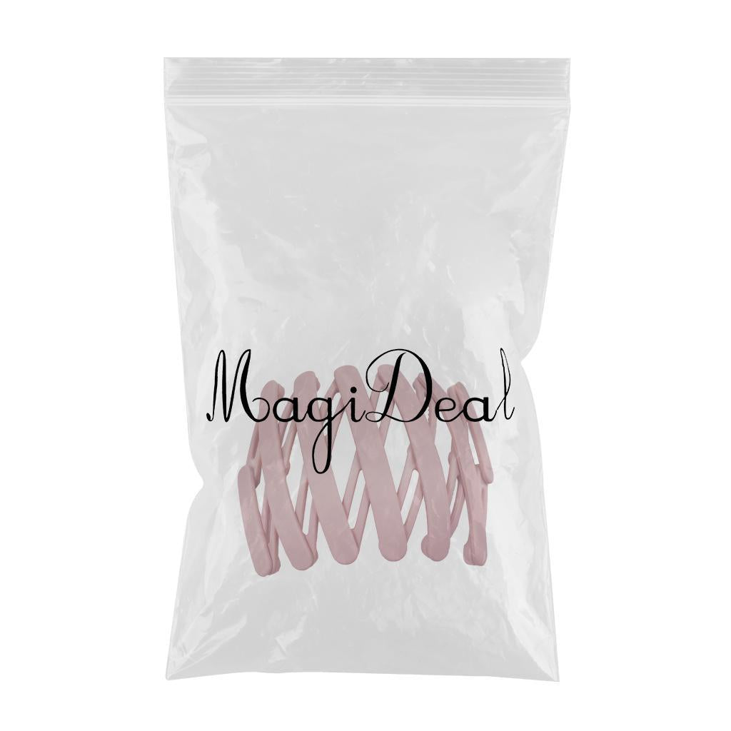 Retractable Hair Band Fashion Folding No Slip Headband for Men Women Pink