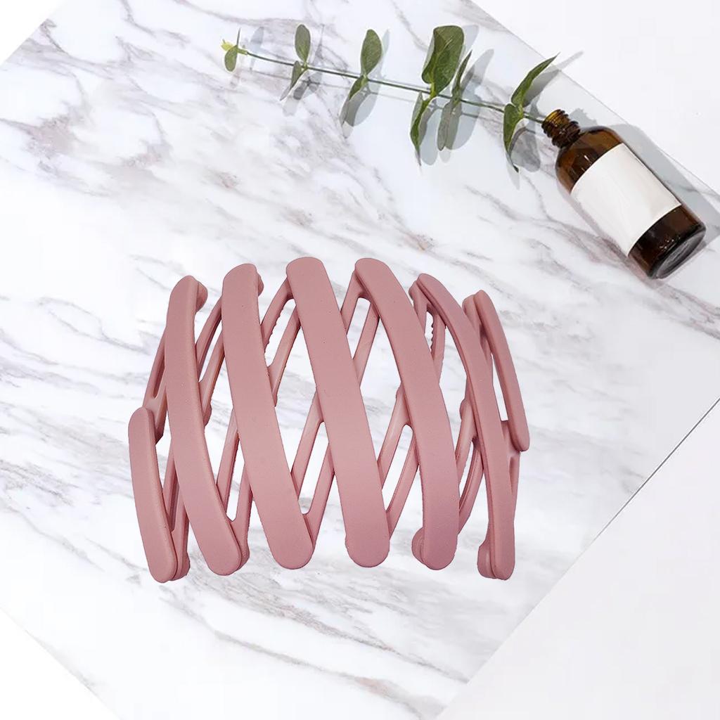 Retractable Hair Band Fashion Folding No Slip Headband for Men Women Pink