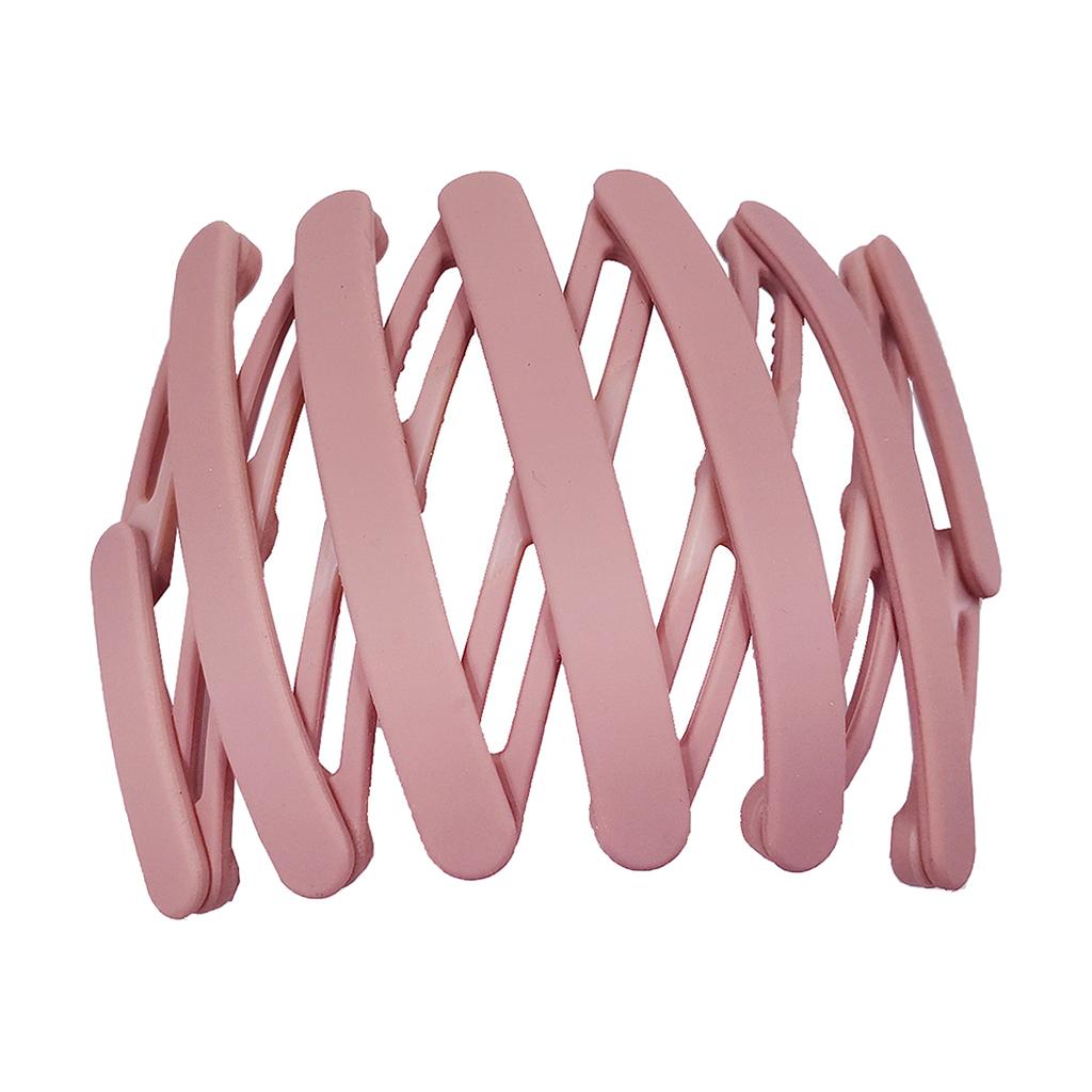 Retractable Hair Band Fashion Folding No Slip Headband for Men Women Pink
