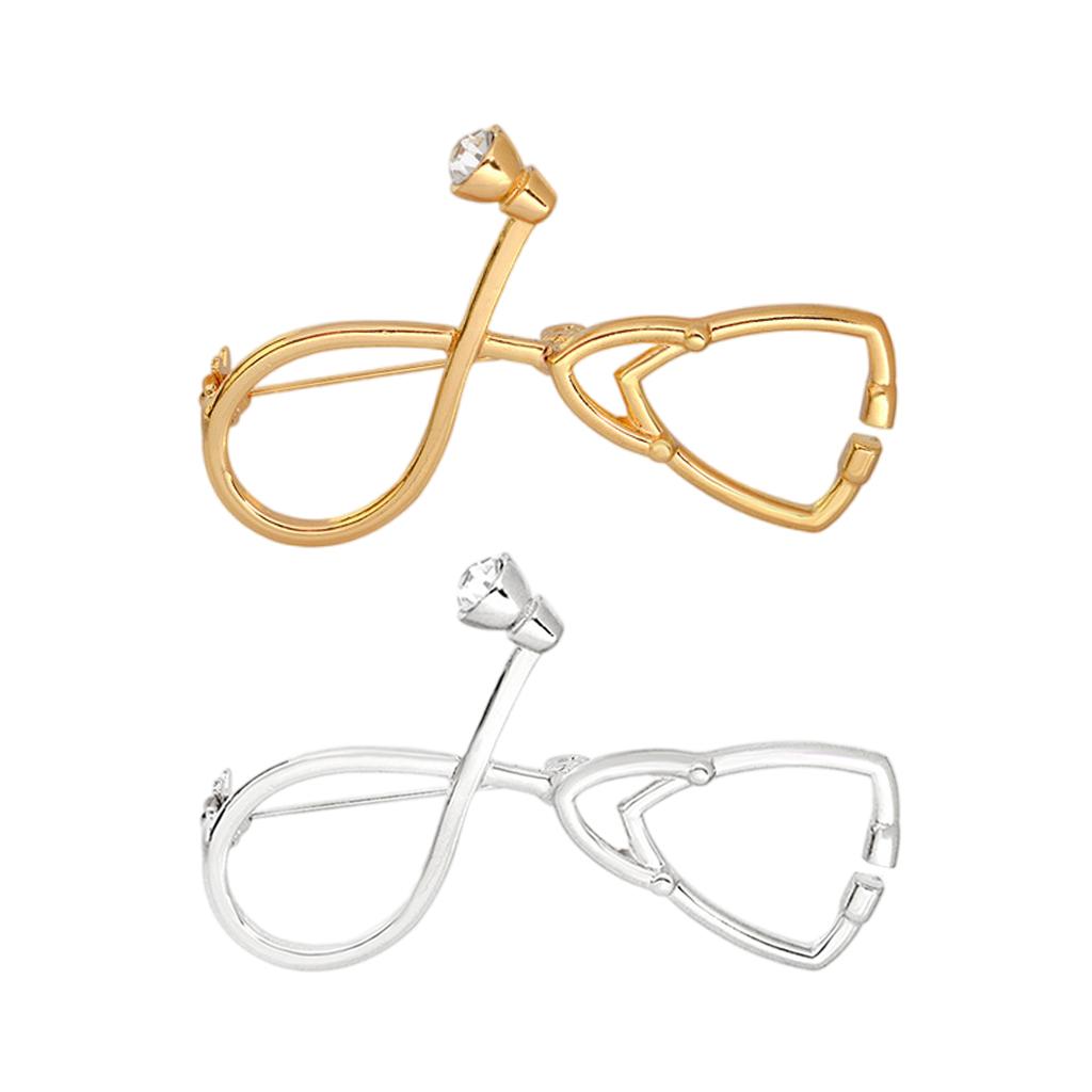 Stethoscopes Brooches Women Men Students Jewelry Brooch Pin Gift Gold