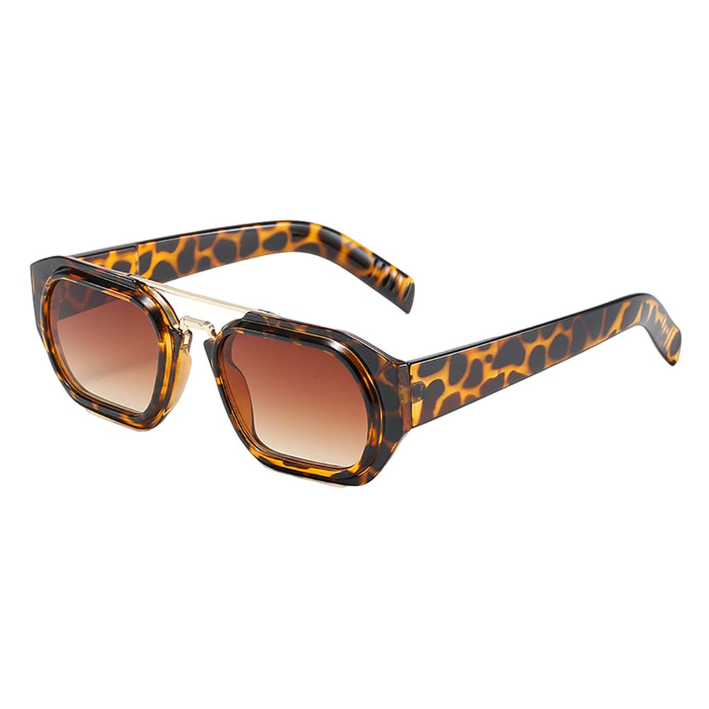 Trendy Retro Style Square Sun Glasses Party Props UV400 Glasses Leopard