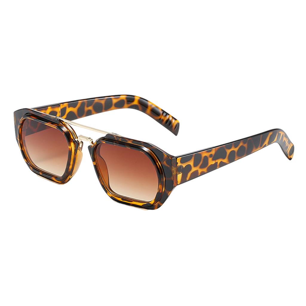 Trendy Retro Style Square Sun Glasses Party Props UV400 Glasses Leopard