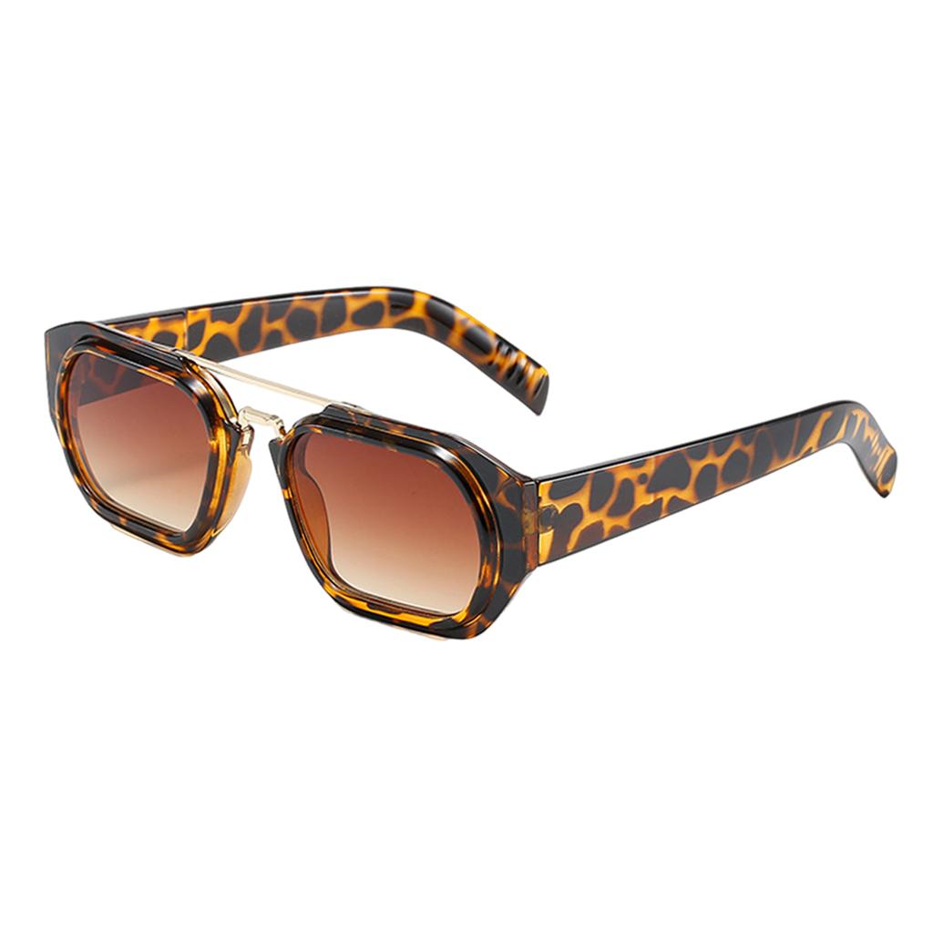 Trendy Retro Style Square Sun Glasses Party Props UV400 Glasses Leopard