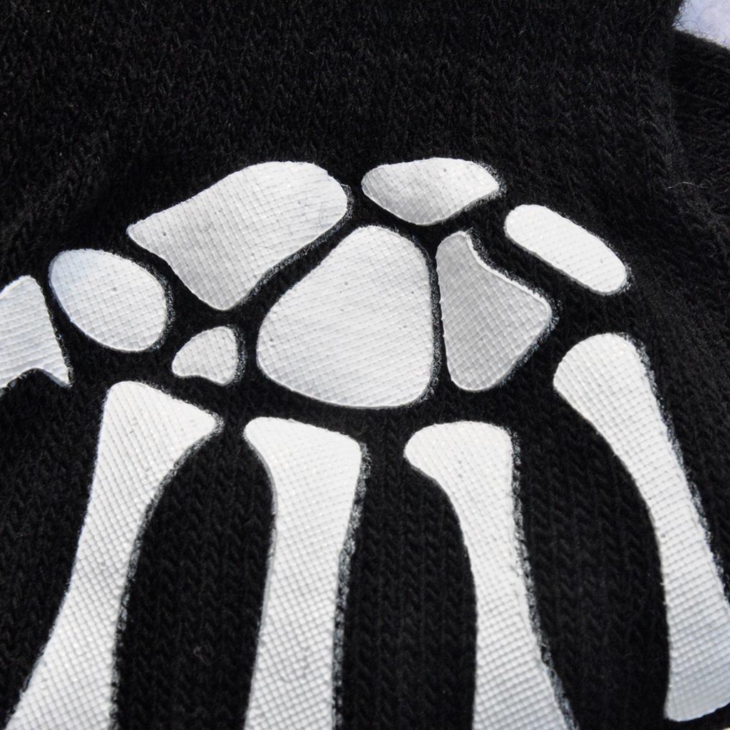 Halloween Skeleton Gloves Glow in The Dark Skull for Cosplay Skull paw