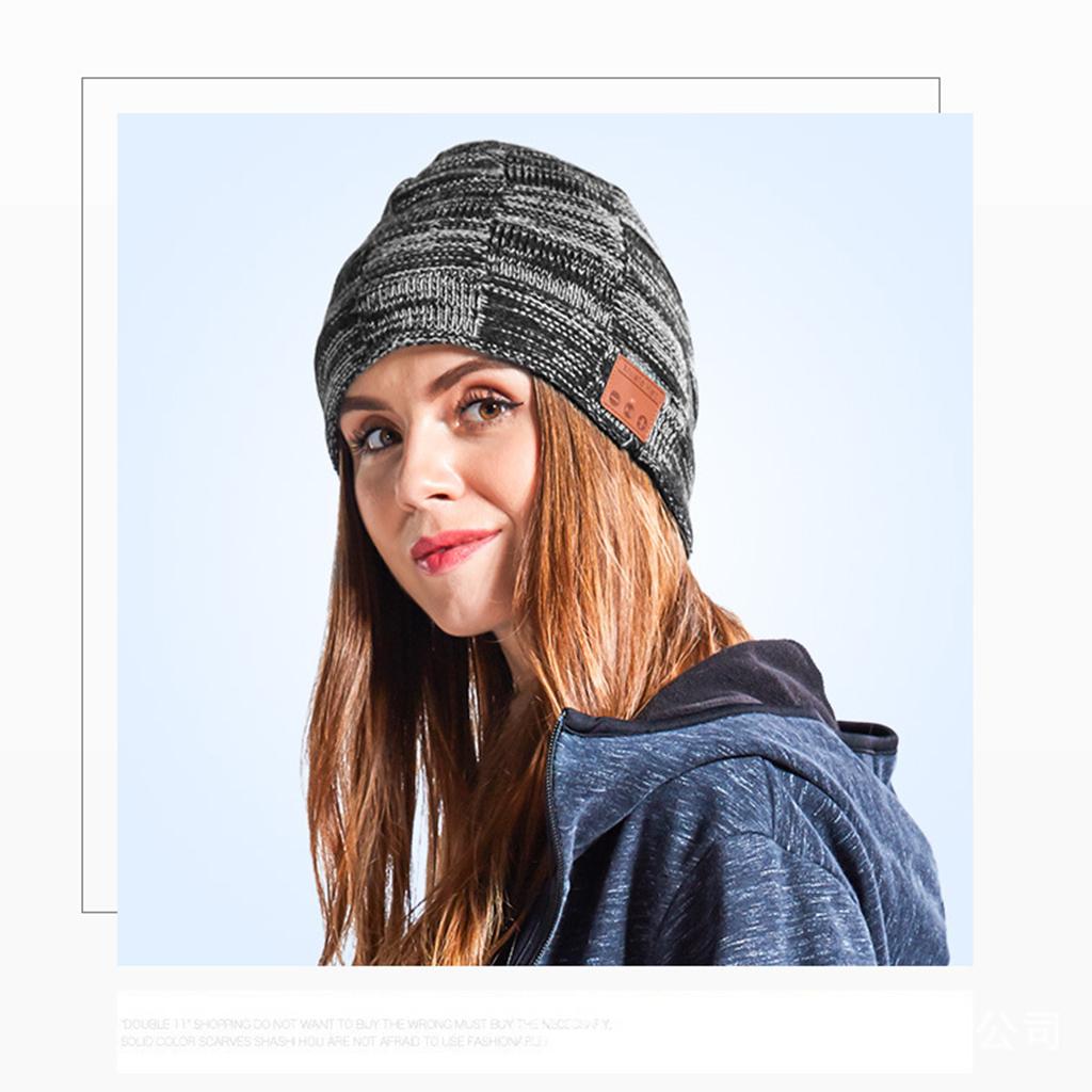 Speaker Beanie Hat Warm Caps Smart Headset Headphones Wireless Bluetooth