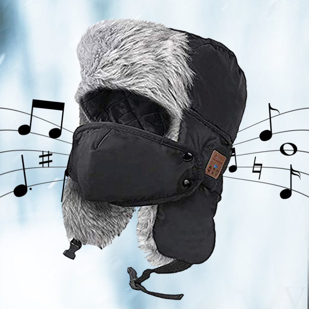 Bluetooth Warm Lei Feng Music Plush Hat Skull with Headphone Speaker