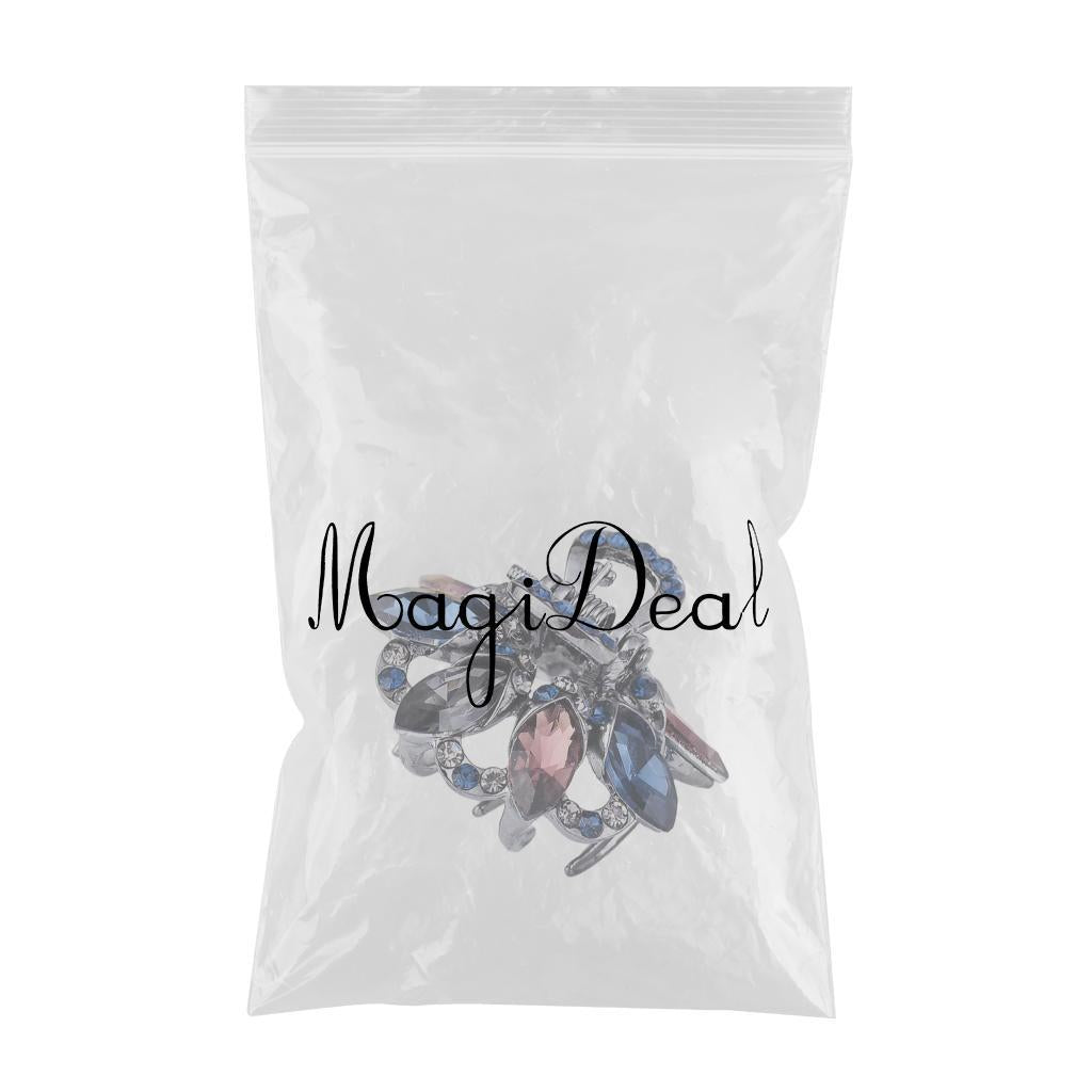 Hair Clip Claw Rhinestone Crystal Gripper for Thin Hair Ladies Mixed Color