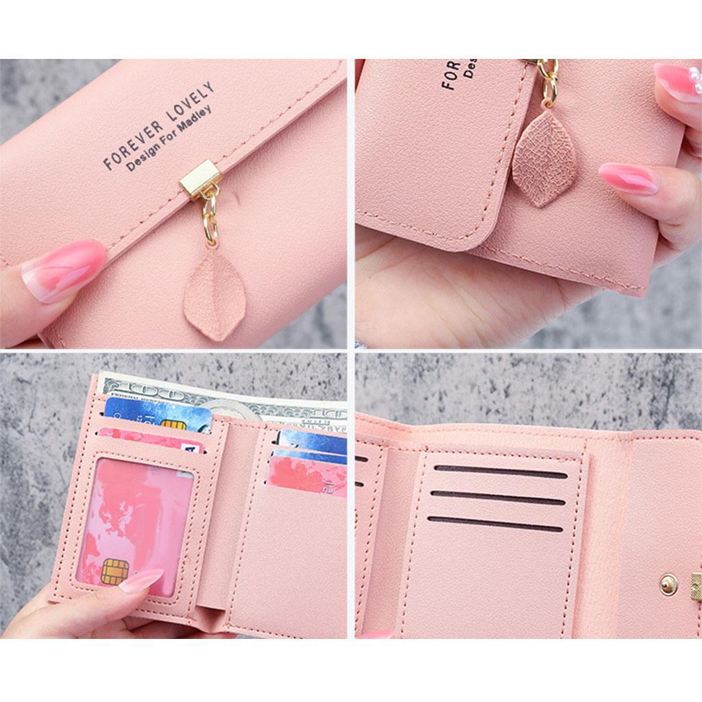 Female Lady Small Coin Purse Slim Wallet Bag Handbag Travel Purse Pink