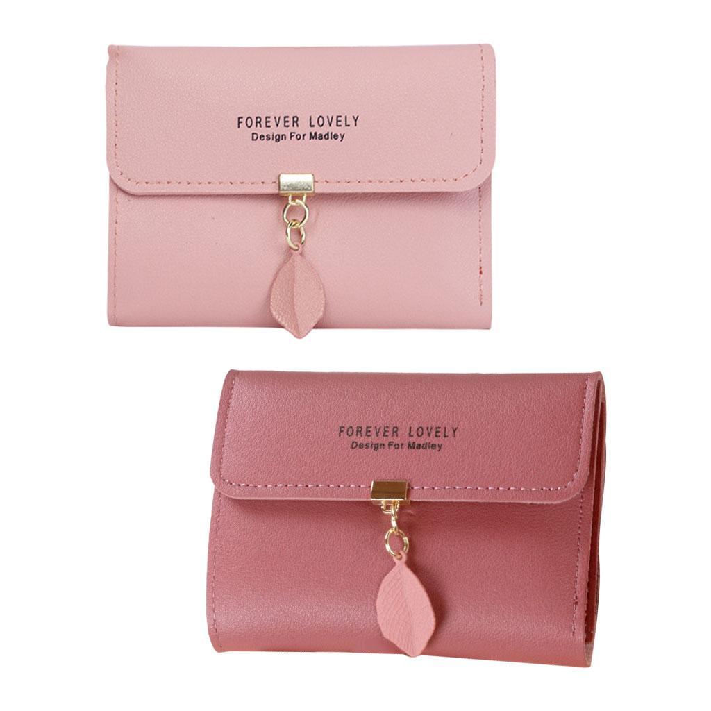 Female Lady Small Coin Purse Slim Wallet Bag Handbag Travel Purse Pink
