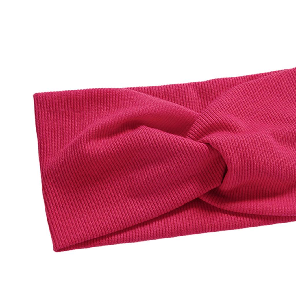 Women's Stretchy Hair Bands Girls Headwrap Bandage for Yoga Hair Accessories Rose Red