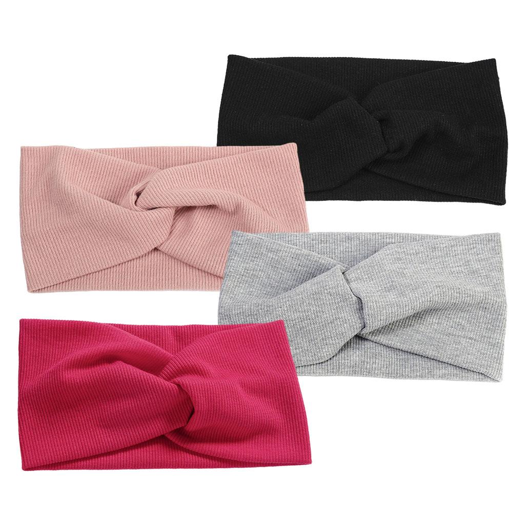 Women's Stretchy Hair Bands Girls Headwrap Bandage for Yoga Hair Accessories Rose Red