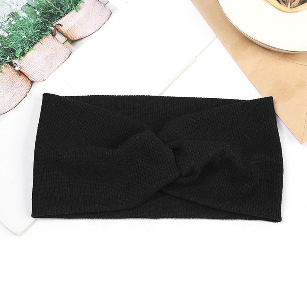 Women's Stretchy Hair Bands Girls Headwrap Bandage for Yoga Hair Accessories Black